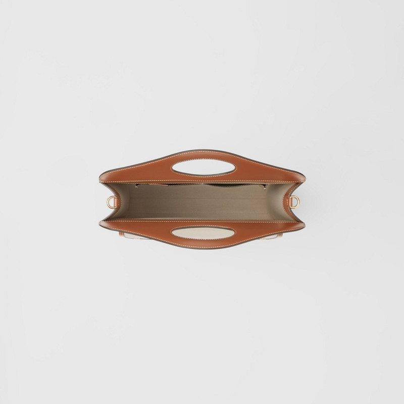 Medium Two-tone Canvas and Leather Pocket Bag 4