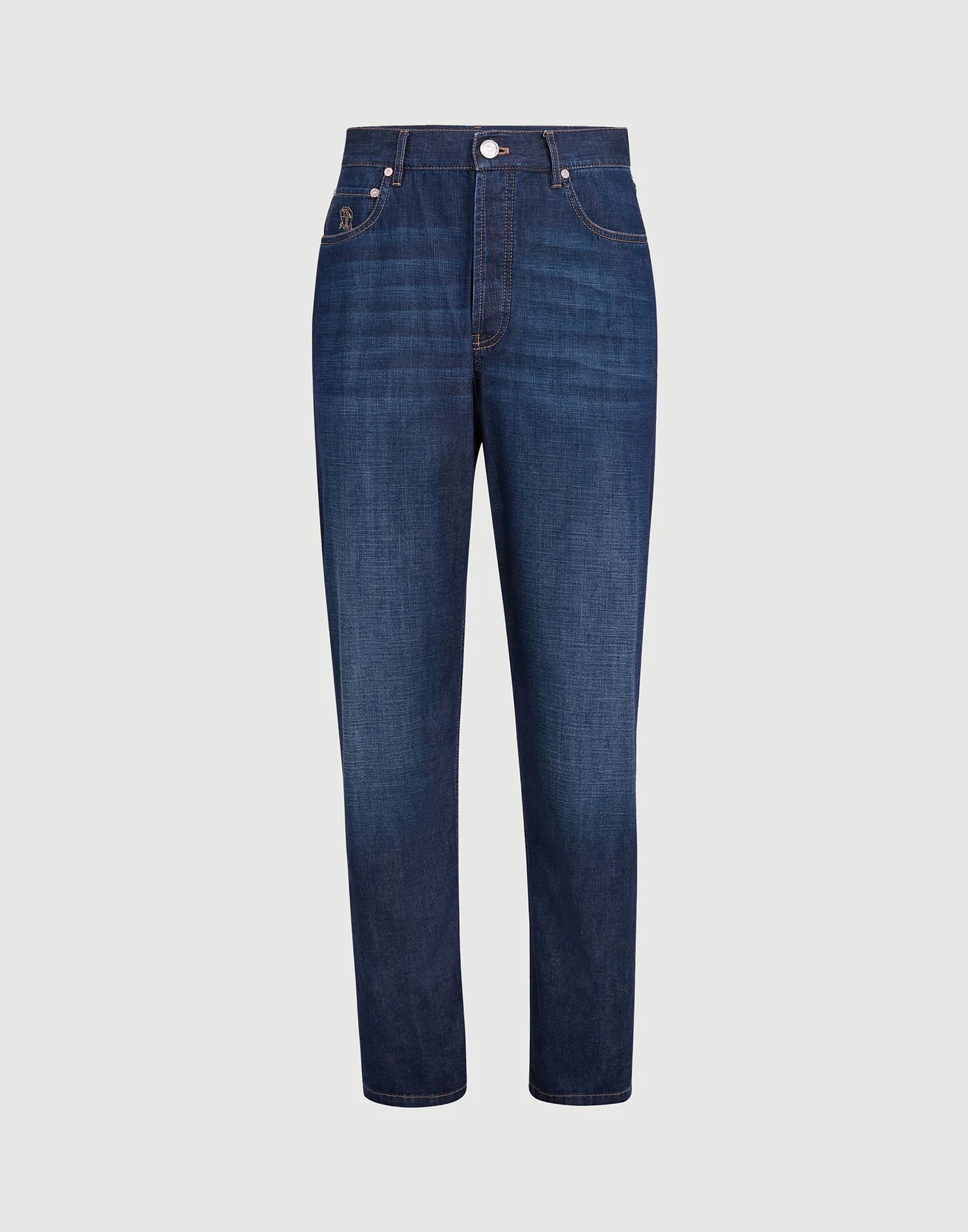 Lightweight old denim iconic fit five-pocket trousers - 1