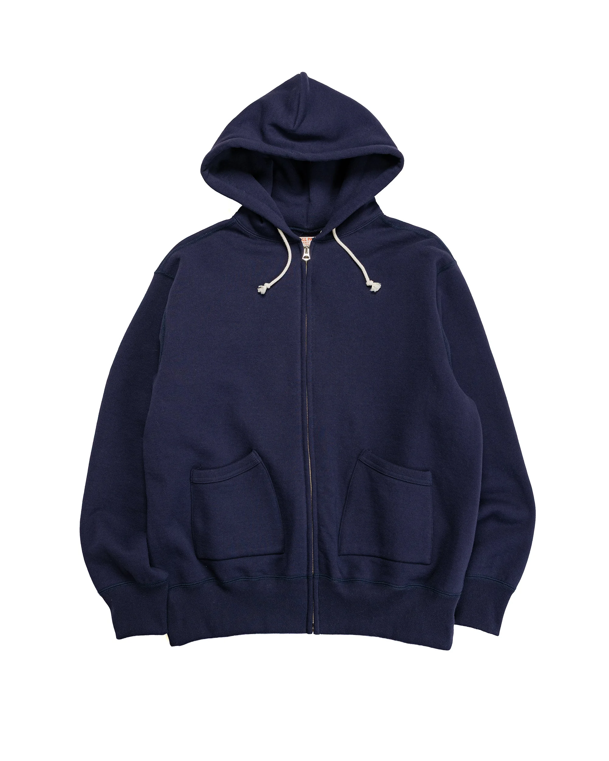 The Real McCoy’s MC25106 12 Oz. Ball Park F/Z Hooded Sweatshirt L.Navy - 1