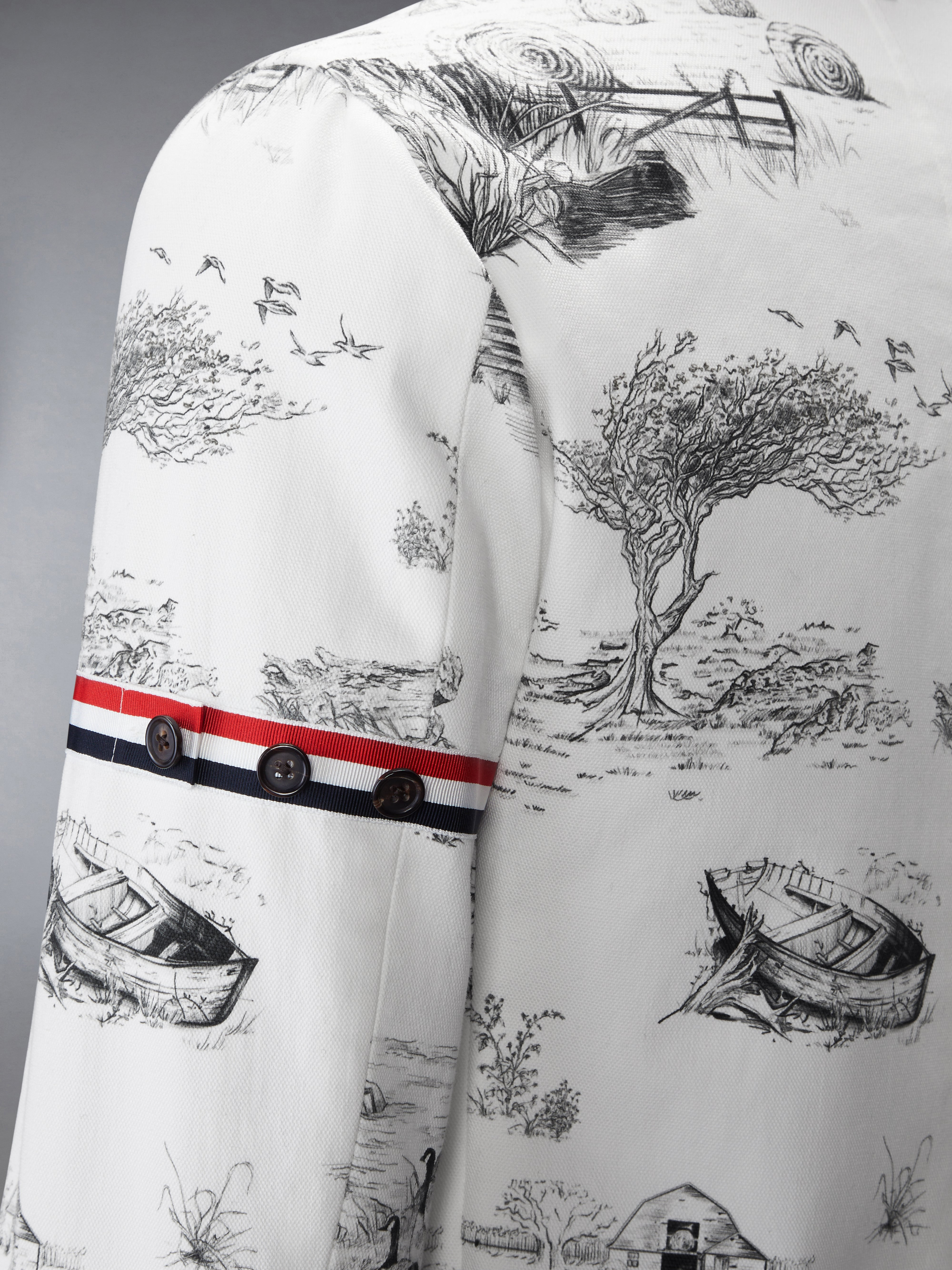 SCENIC TOILE COTTON CANVAS UNCONSTRUCTED SPORTCOAT - 7