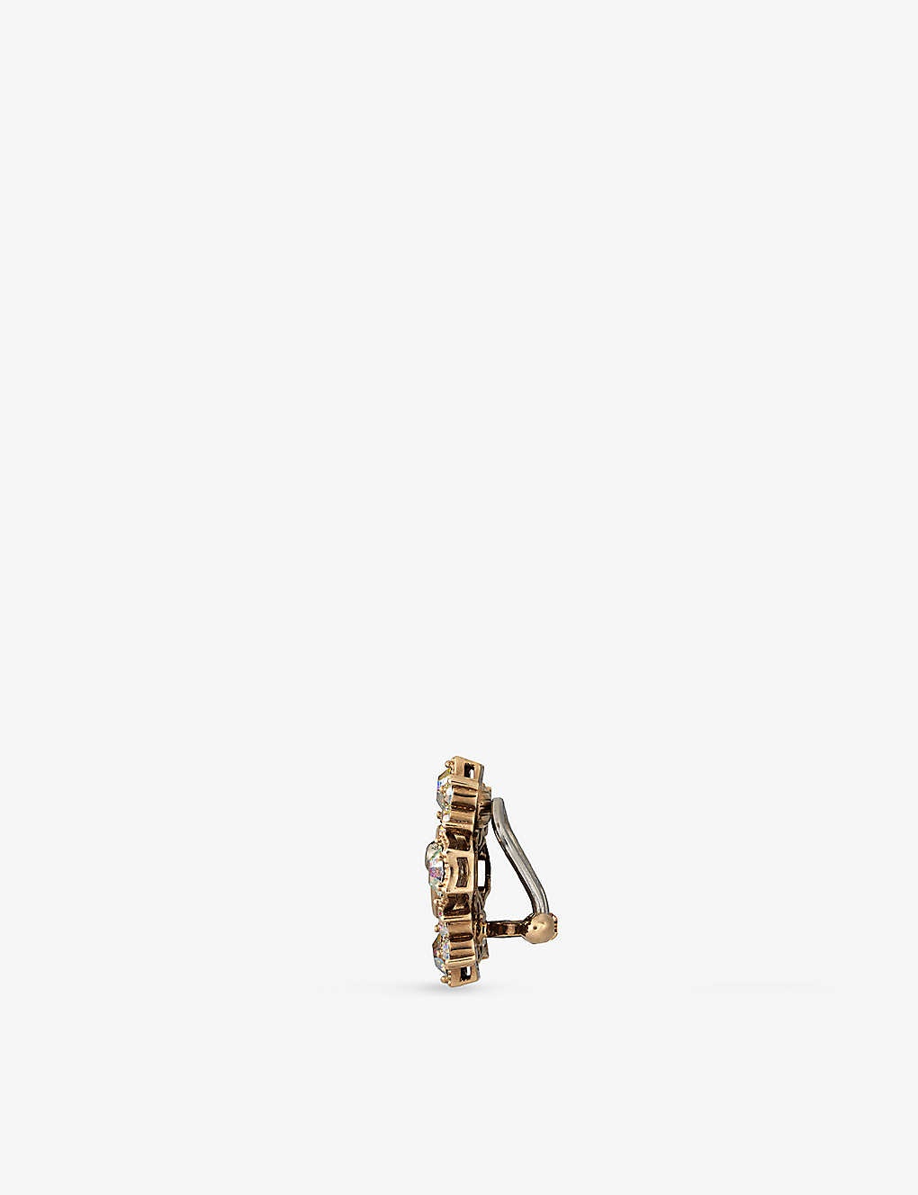 Fashion Show Double G brass clip-on earrings - 2