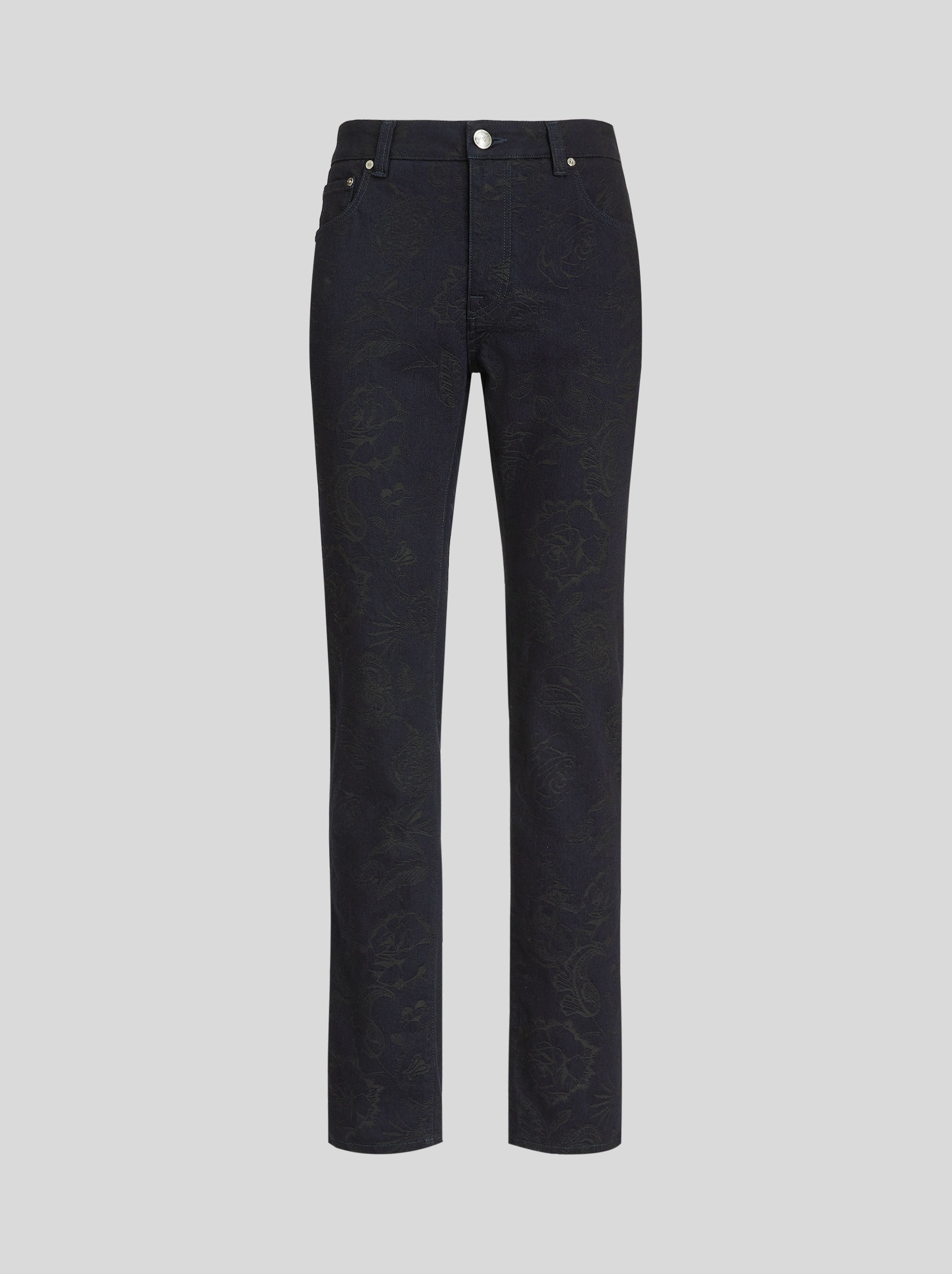 OLD SCHOOL TATTOO PATTERN JACQUARD JEANS - 1
