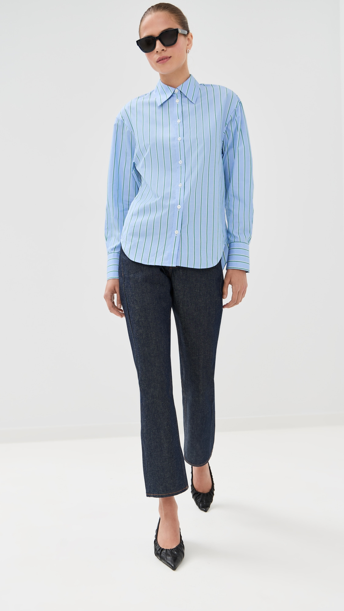 Vera Striped Organic Cotton Poplin Shirt - 4