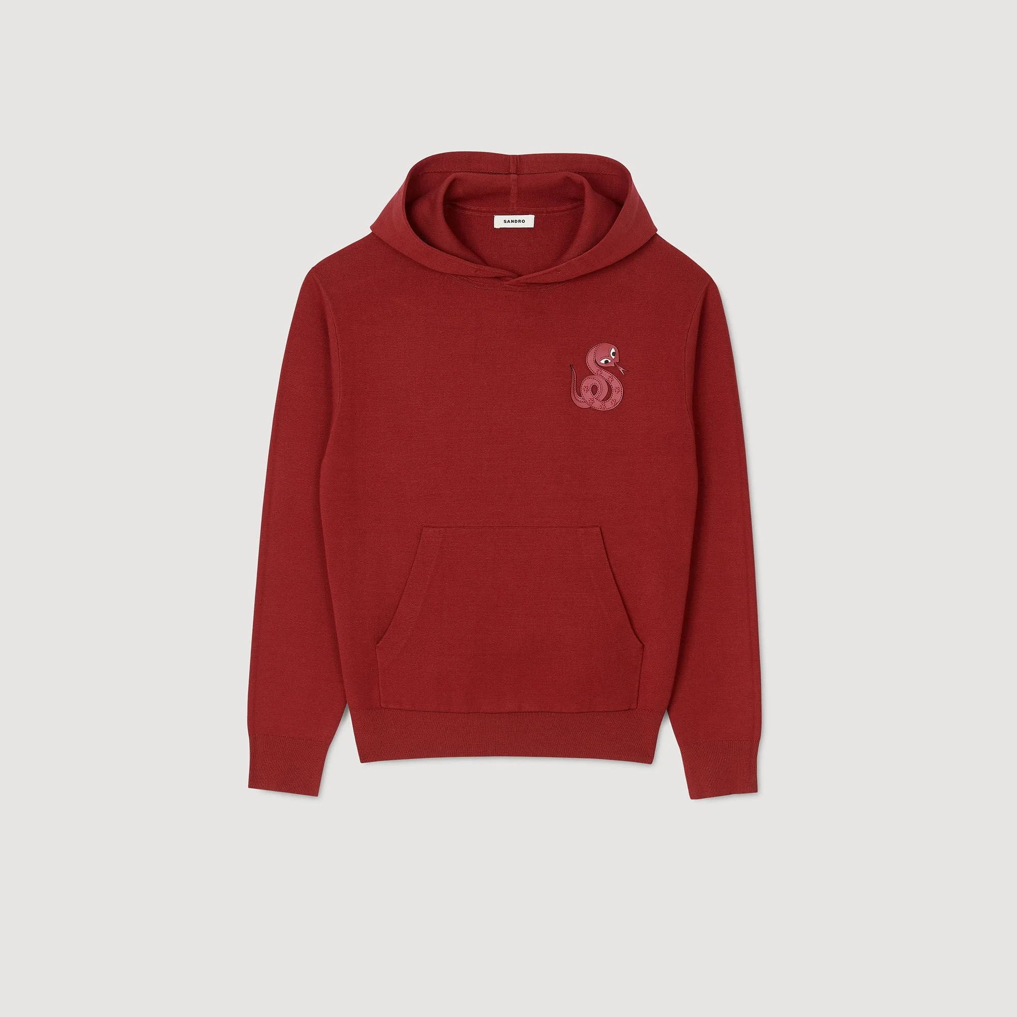 KNIT SWEATSHIRT WITH SNAKE DETAIL - 1