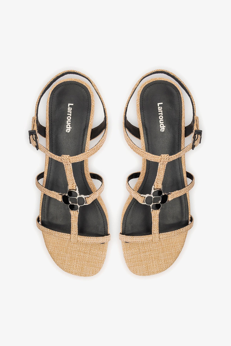 Hana Flat Sandal Beige Raffia 5