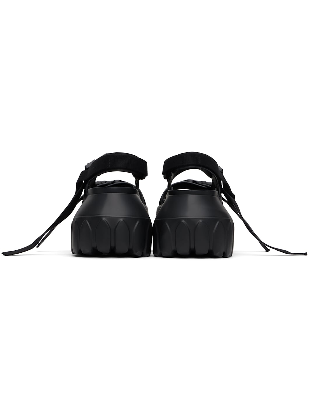 Black Hollywood Mega Tractor Heeled Sandals - 2