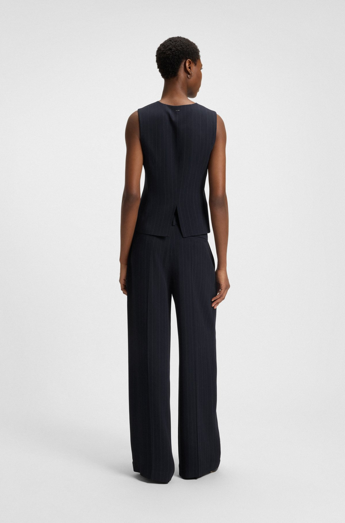 EXTRA-LONG-LENGTH PINSTRIPE TROUSERS WITH WIDE LEG - 4
