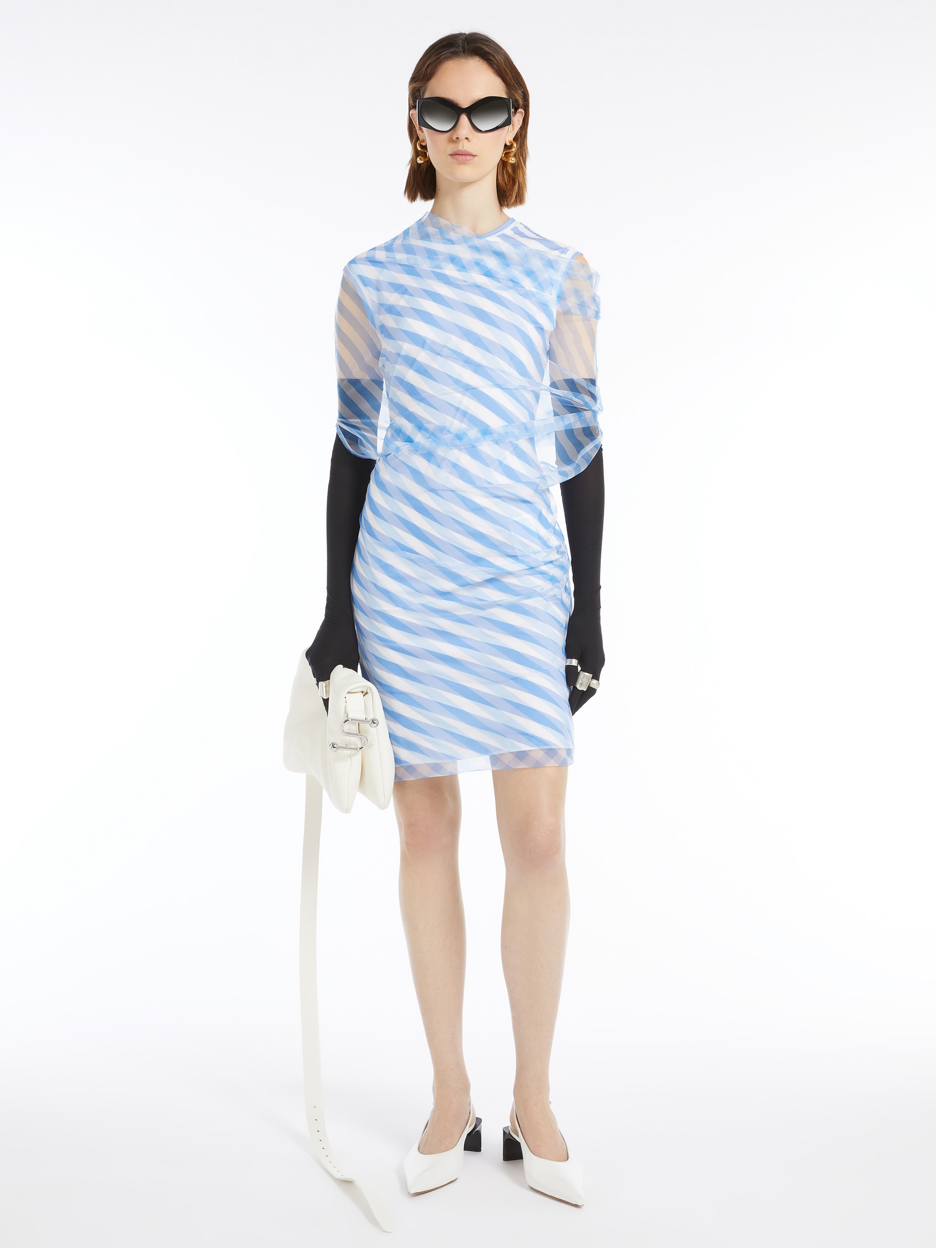 ORESTE Double-layer op-art dress - 2