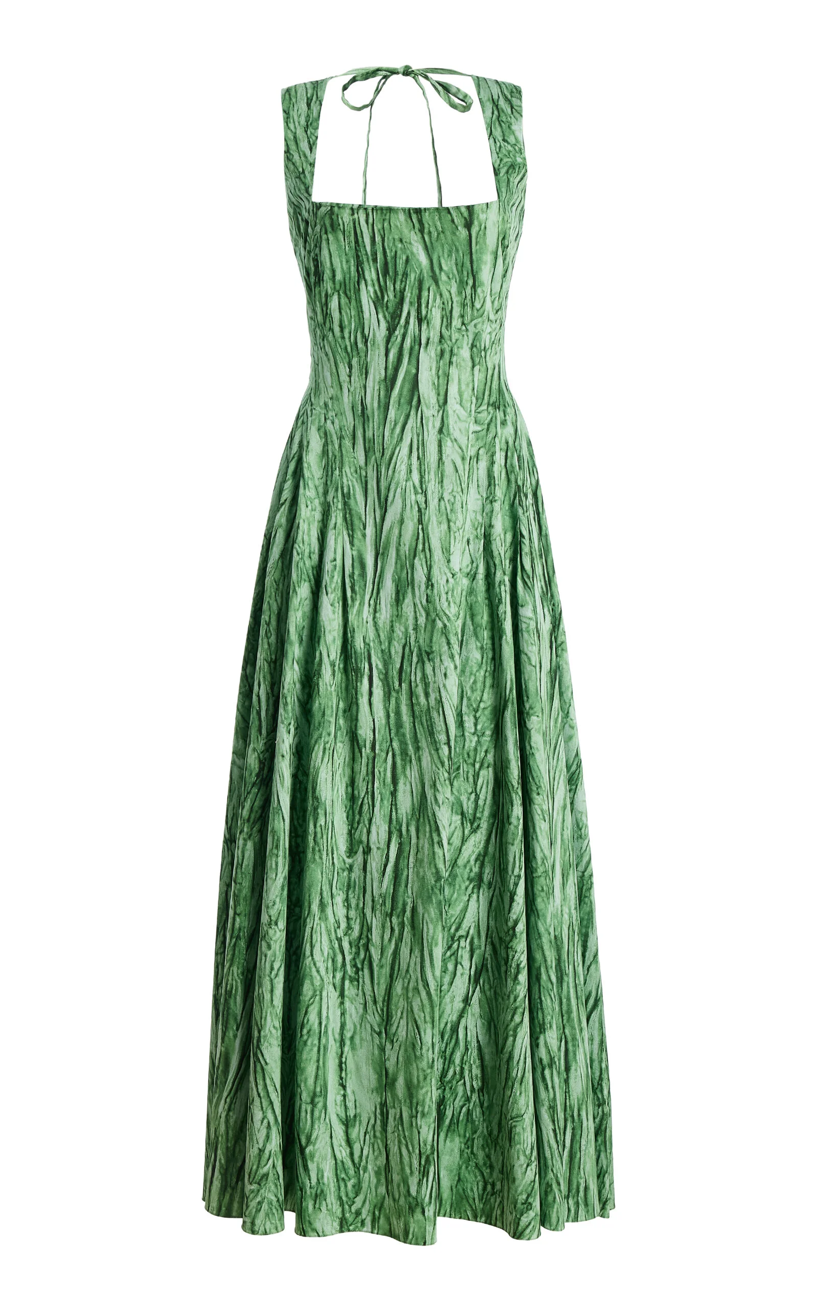 Printed Poplin Sateen Midi Dress - 1