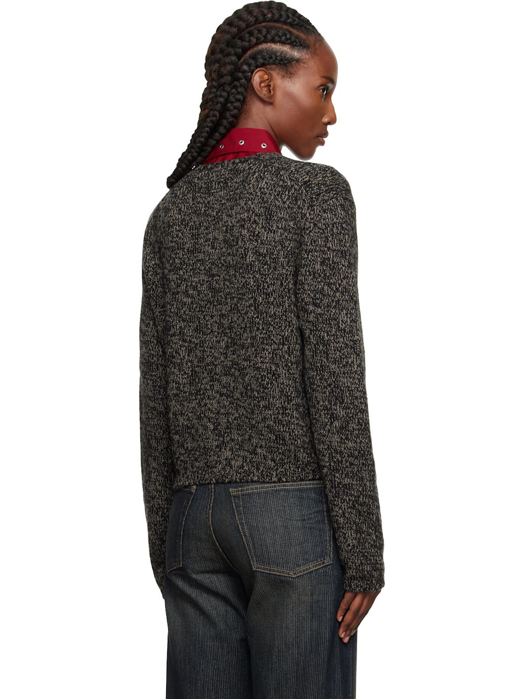 Black & Beige Academy Cardigan - 3