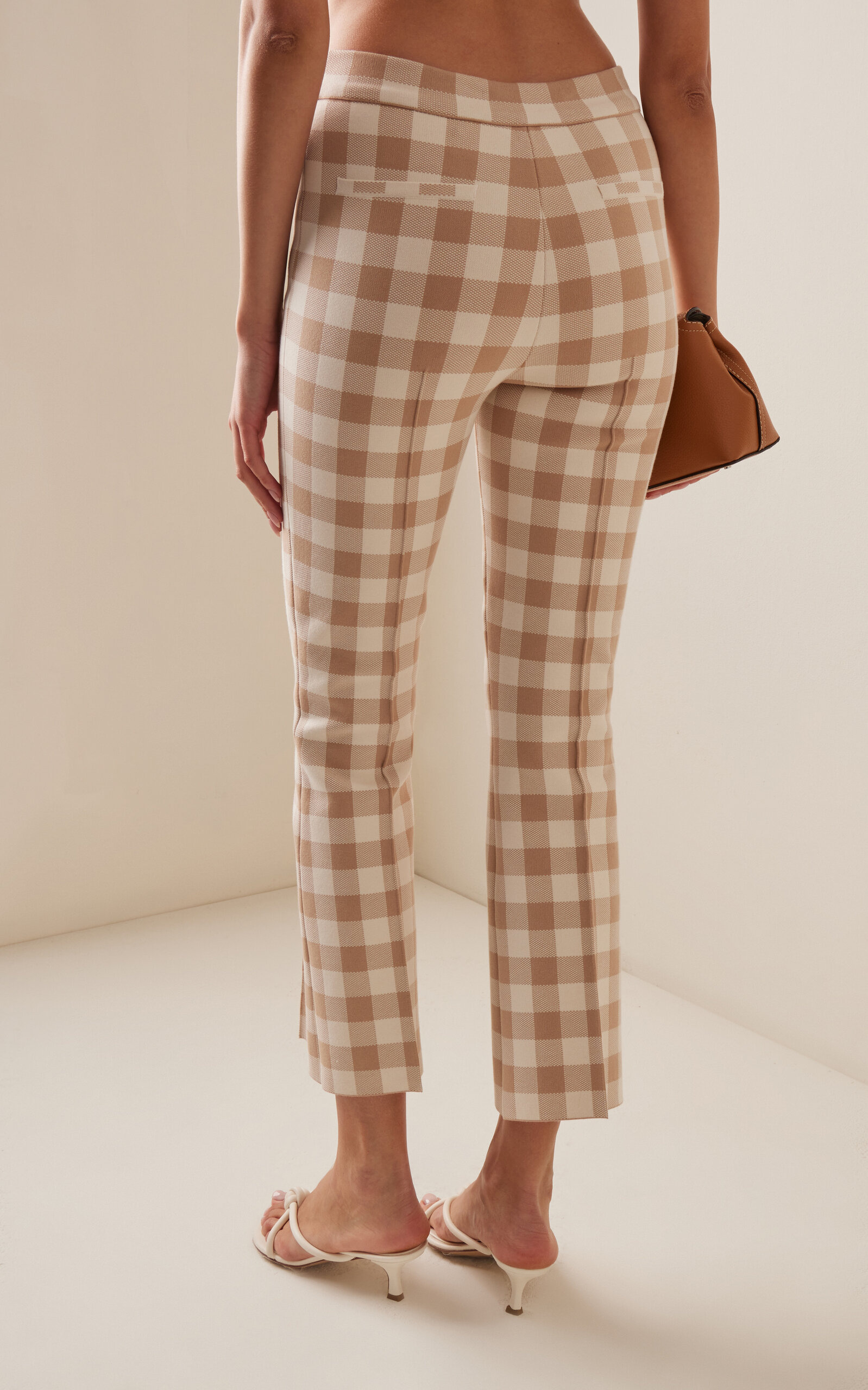 Kick Flared Stretch-Cotton Knit Pants neutral - 4