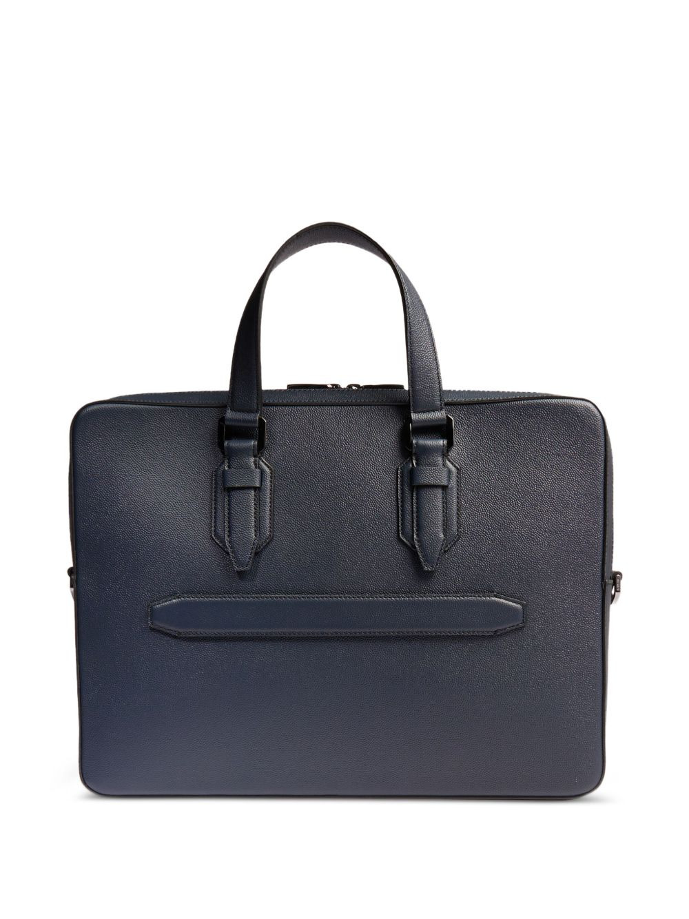 buckle-detail leather laptop bag - 2