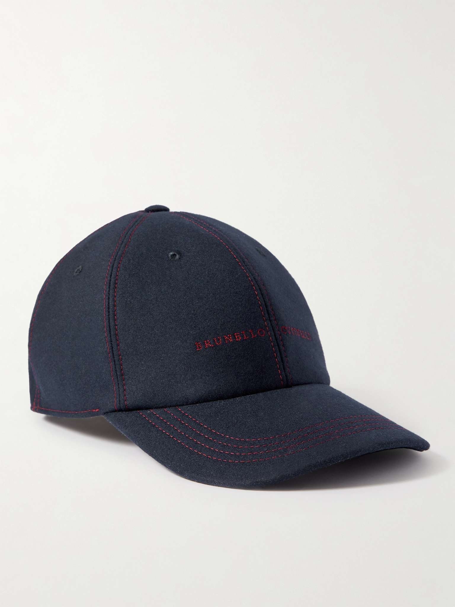 Logo-Embroidered Cashmere and Silk-Blend Baseball Cap - 1