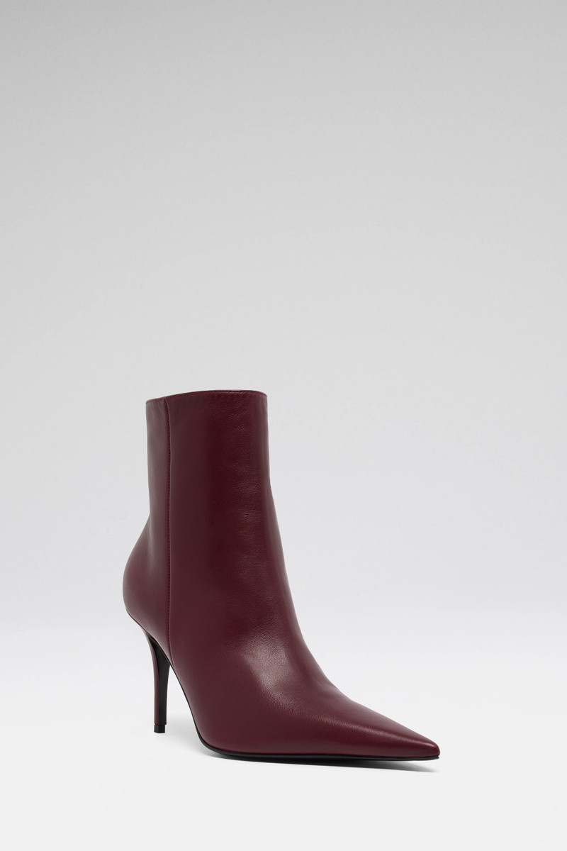 Amina Muaddi BARBARA BOOTIE 90 WINE NAPPA outlook