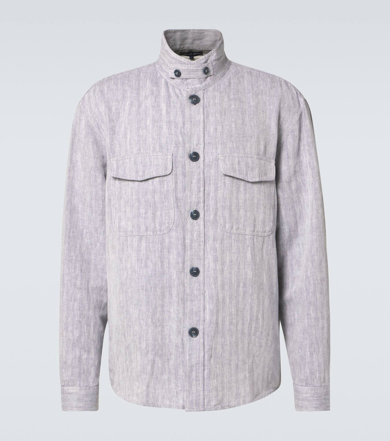 Nuno cotton and linen overshirt - 1