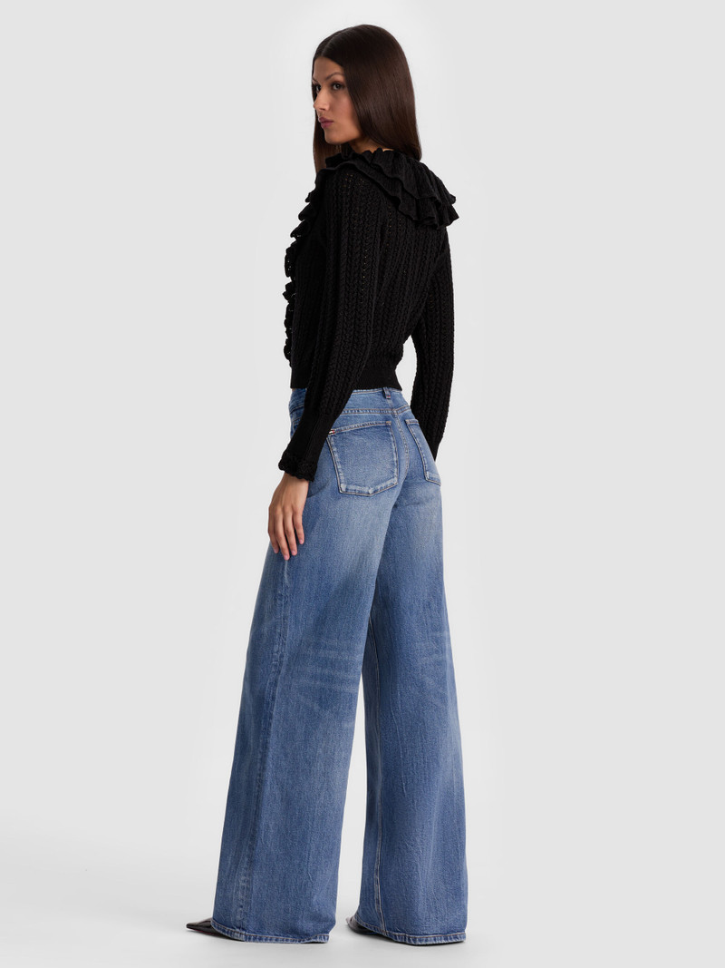 Alice + Olivia EILEEN RUFFLE CARDIGAN outlook