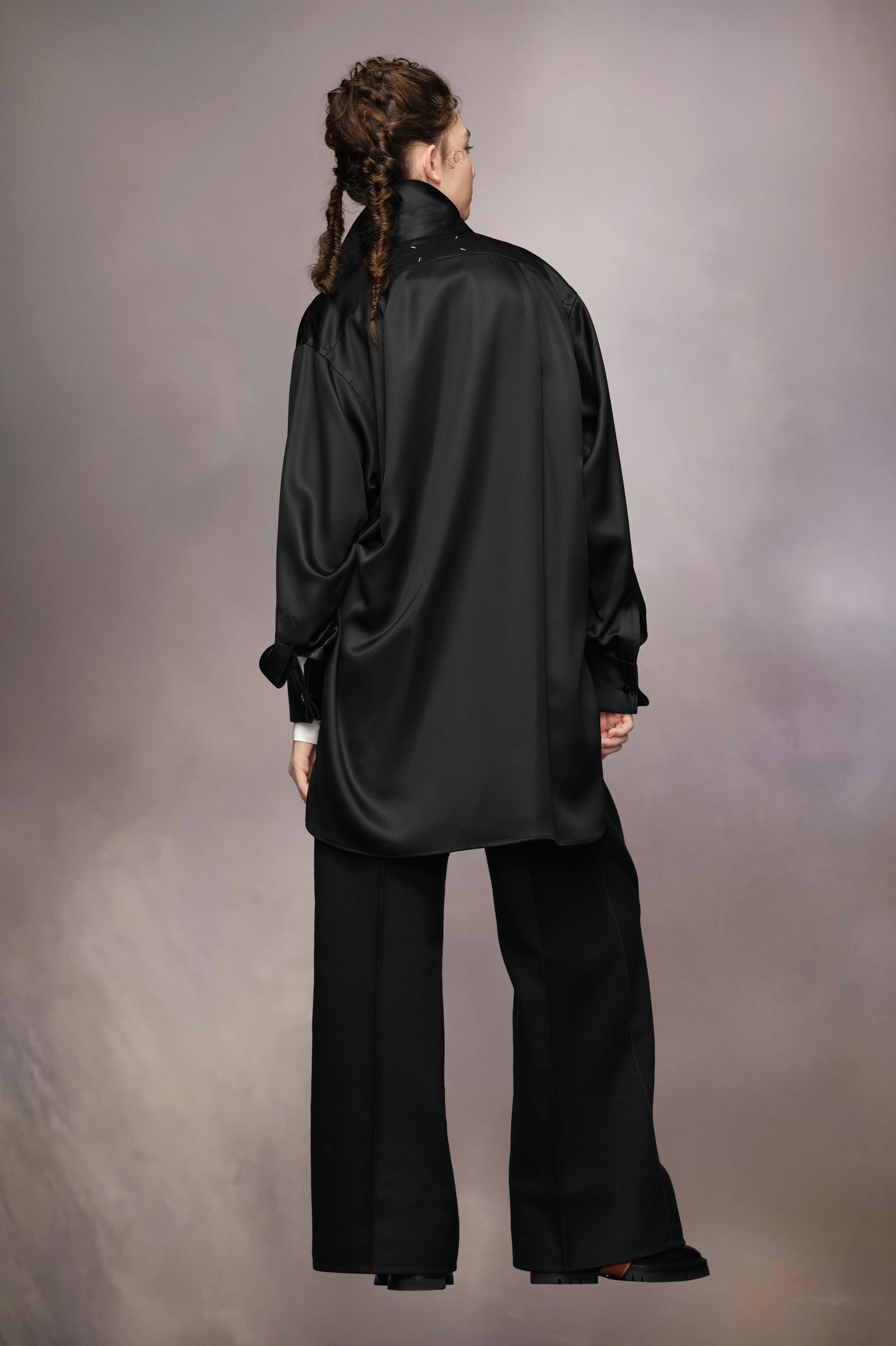 Silk Shirt Dress - 5