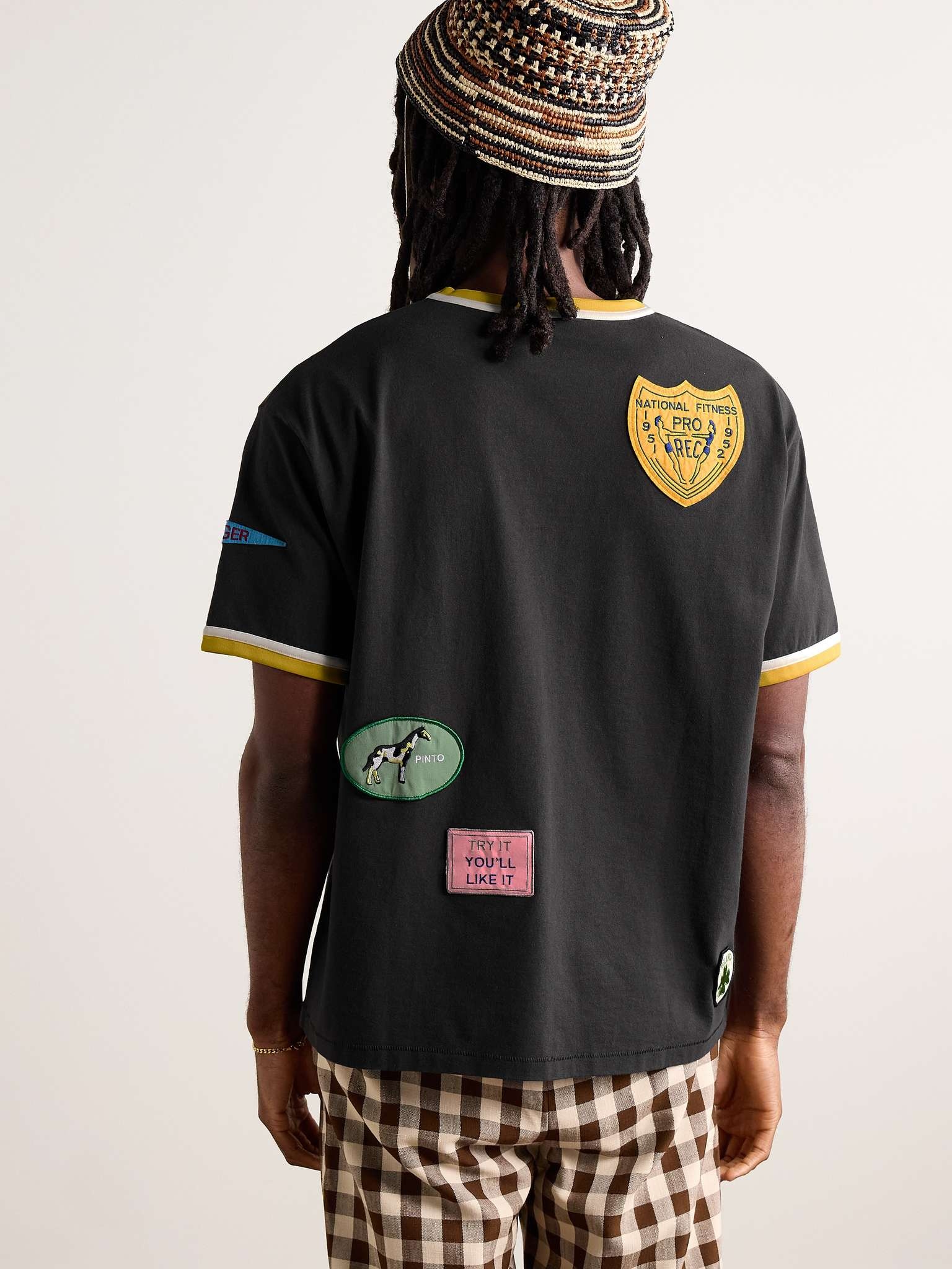 Discount Taxi Printed Appliquéd Cotton-Jersey T-Shirt - 3