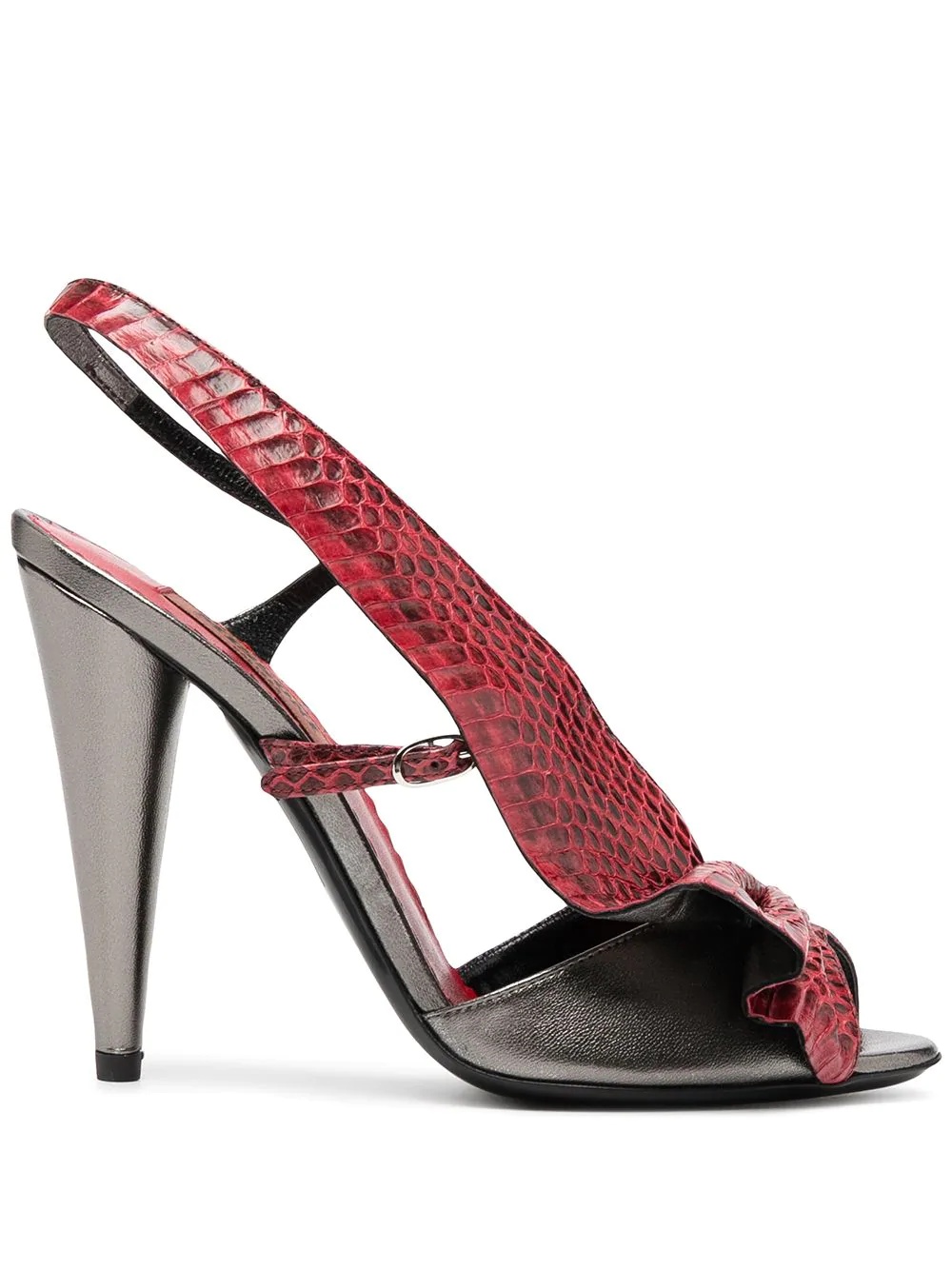 snakeskin-effect sandals - 1