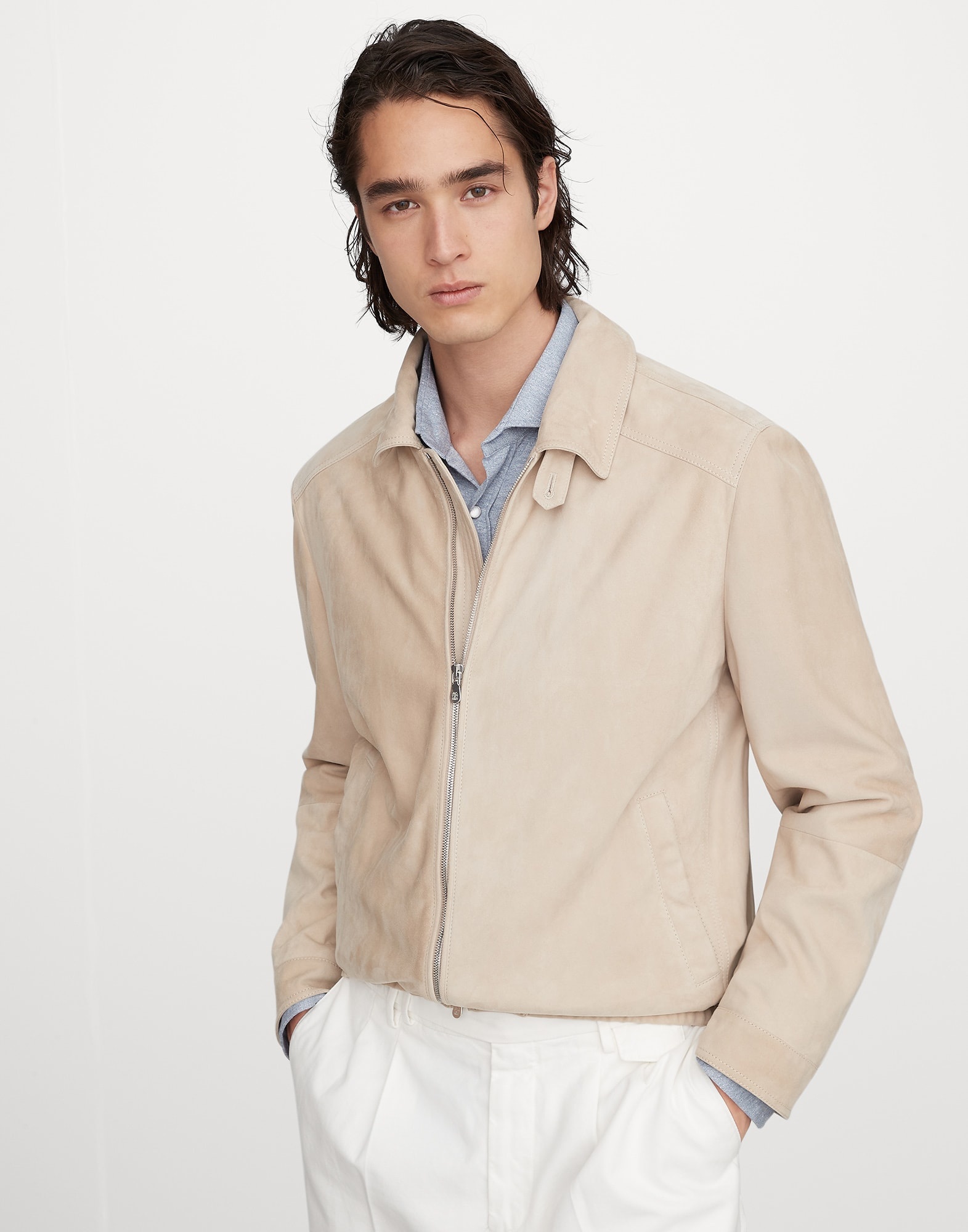 Suede outerwear jacket - 1