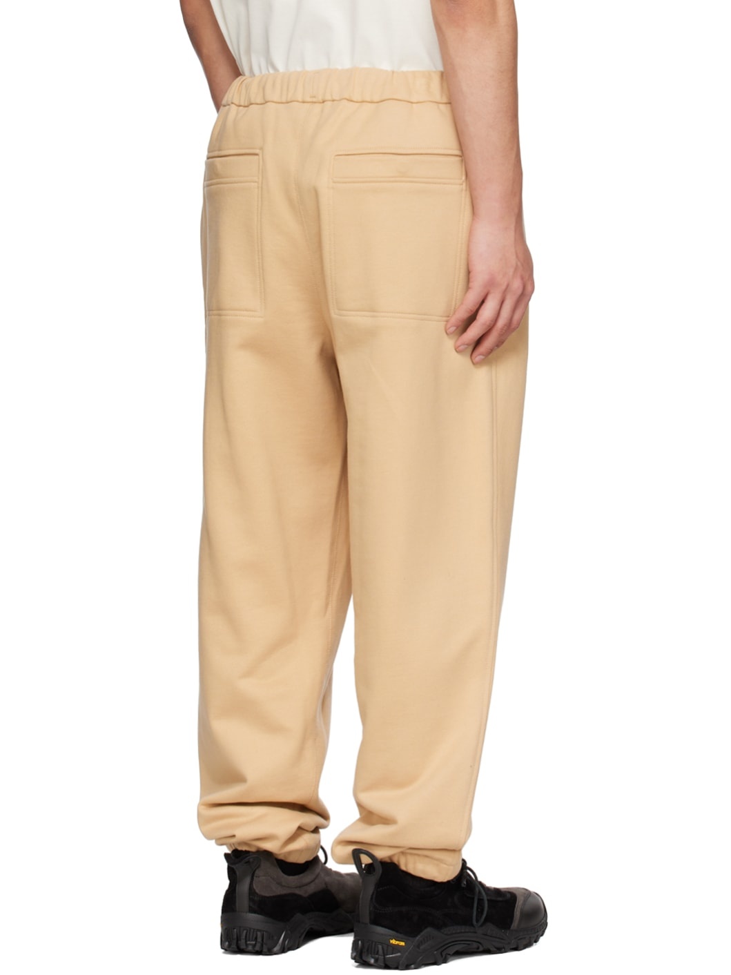 Beige Drawstring Lounge Pants - 3