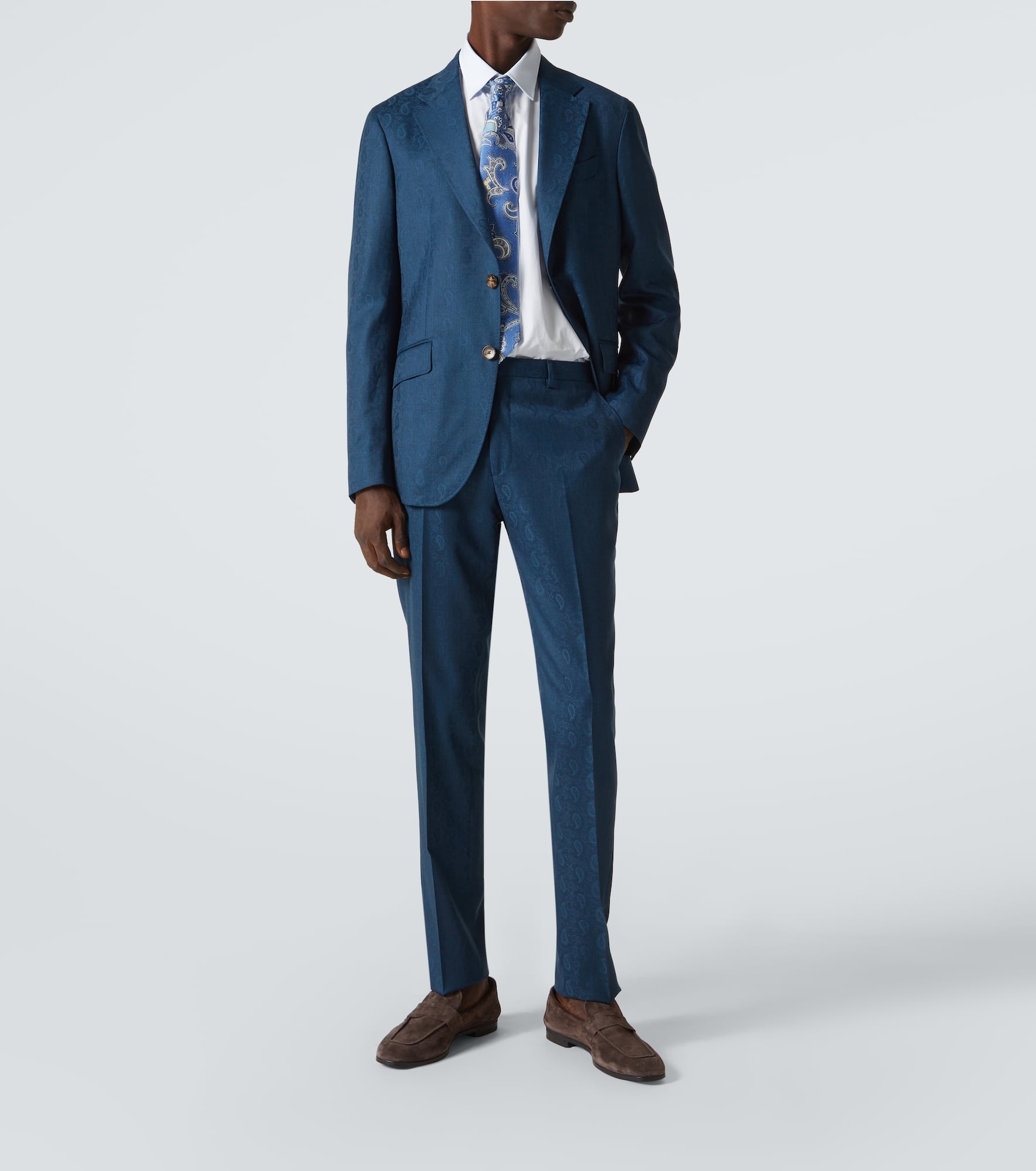 Roma paisley silk suit - 2