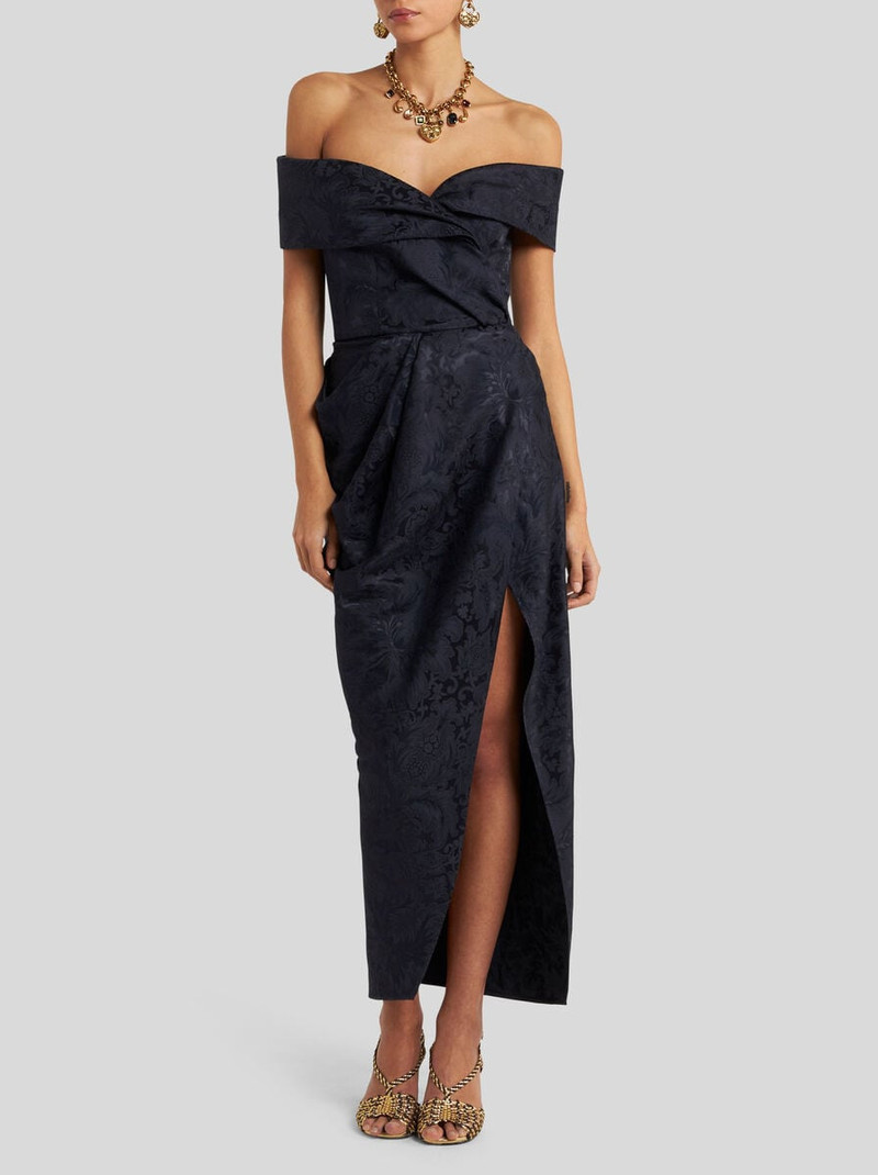 Etro SILK-BLEND JACQUARD EVENING DRESS outlook