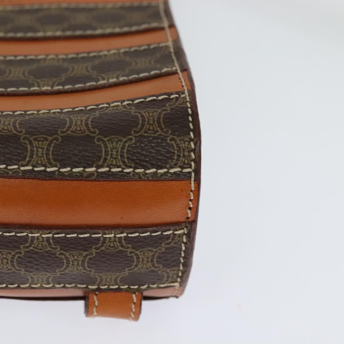 CELINE Macadam Canvas Backpack Pvc Leather Brown - 11