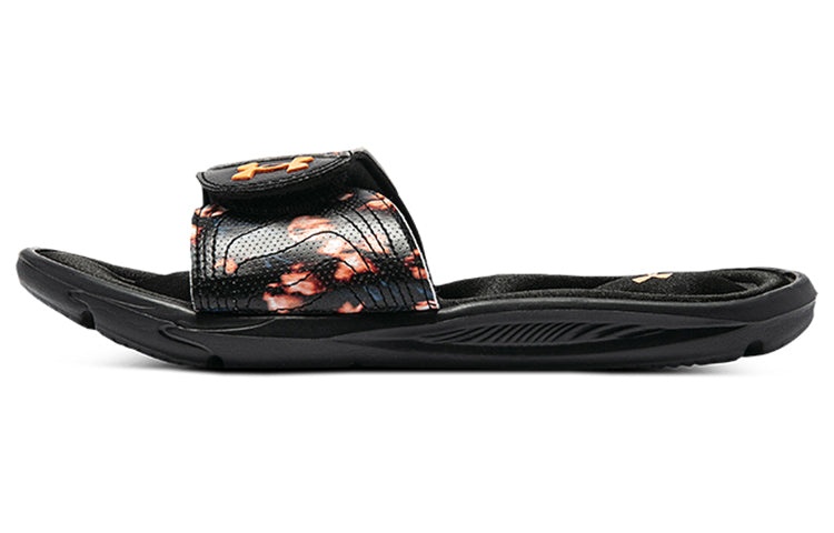 (WMNS) Under Armour Ignite 6 Graphic Strap Slide 'Black Afterglow' 3024453-006 - 2