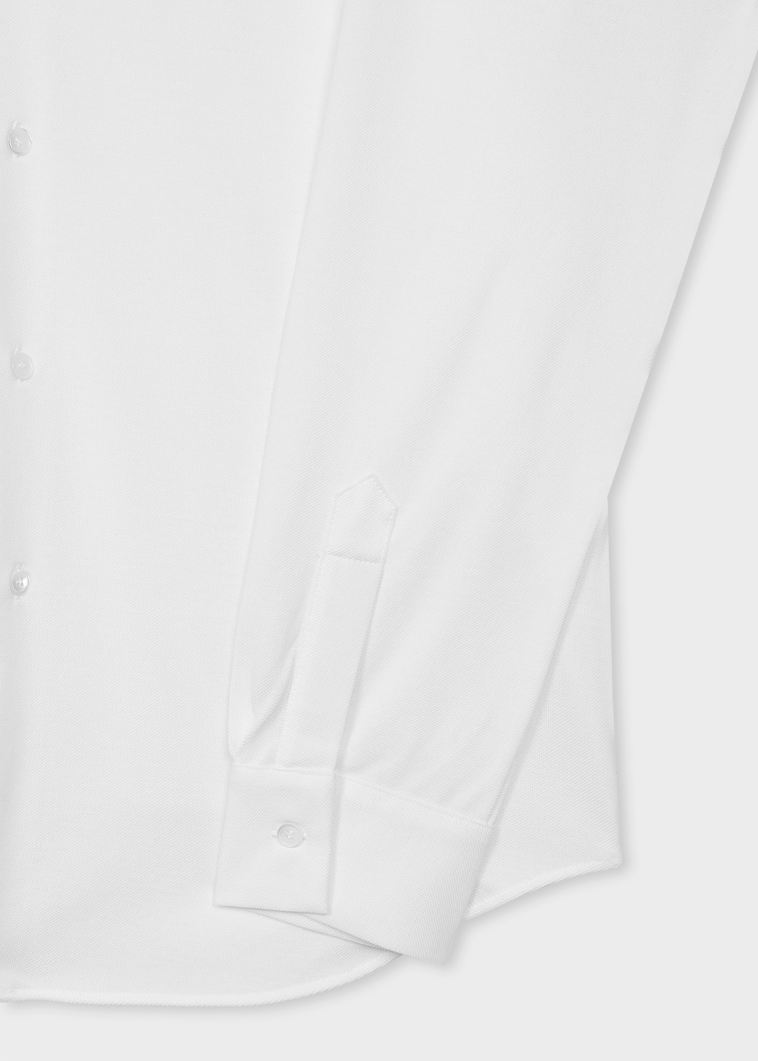 White Cotton Pique Shirt - 2