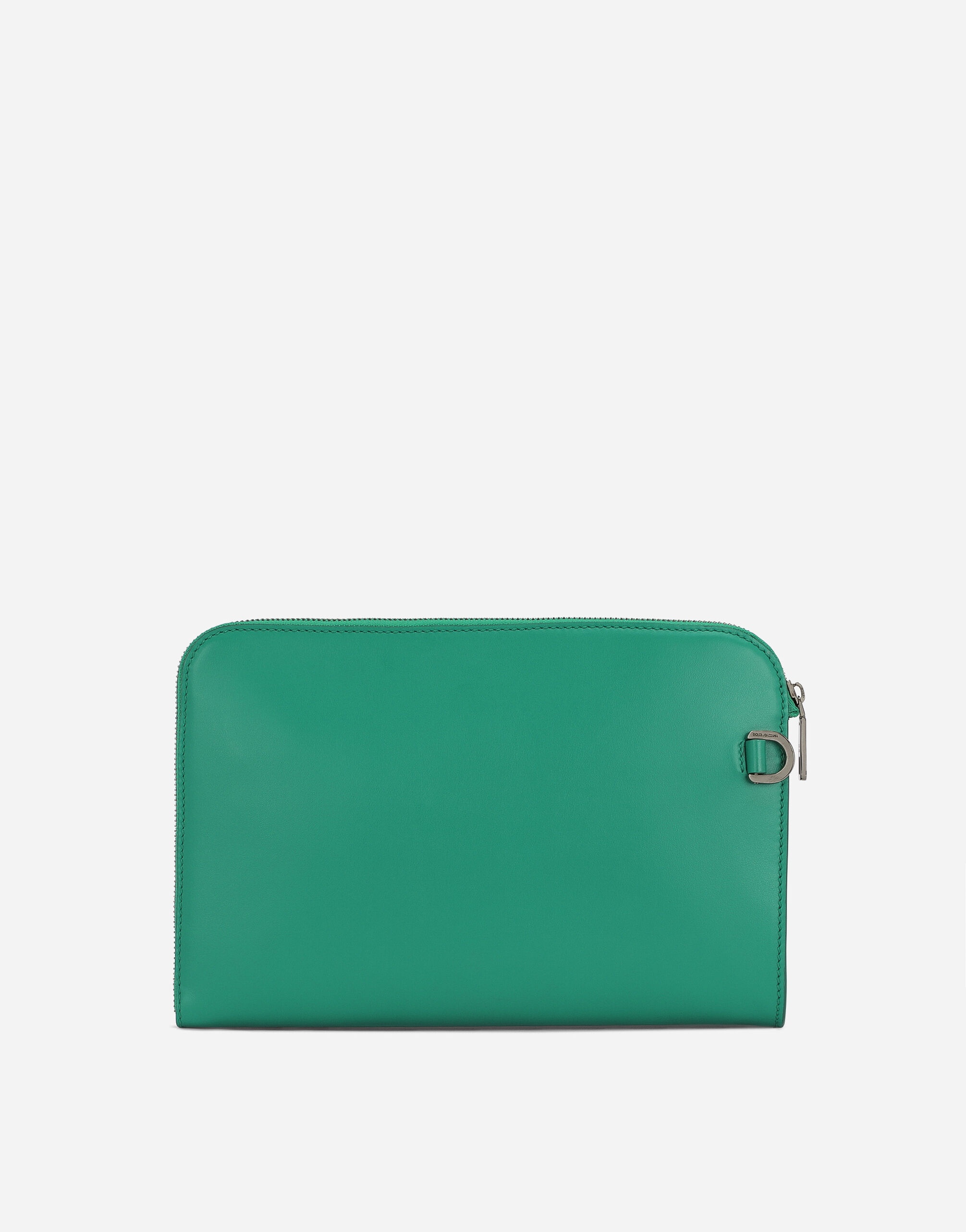 Small calfskin pouch with raised logo - 4