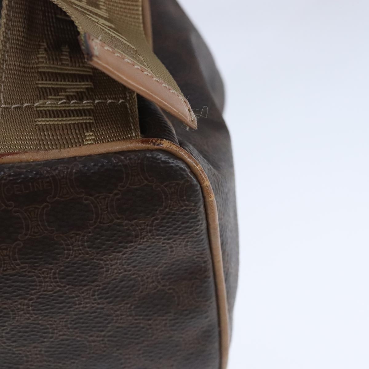 CELINE Macadam Canvas Backpack Pvc Leather Brown Gold - 15