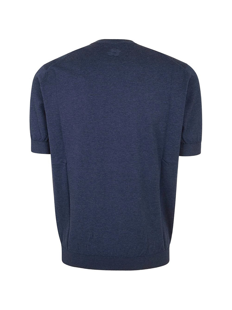 LARDINI short-sleeve knitted T-shirt outlook