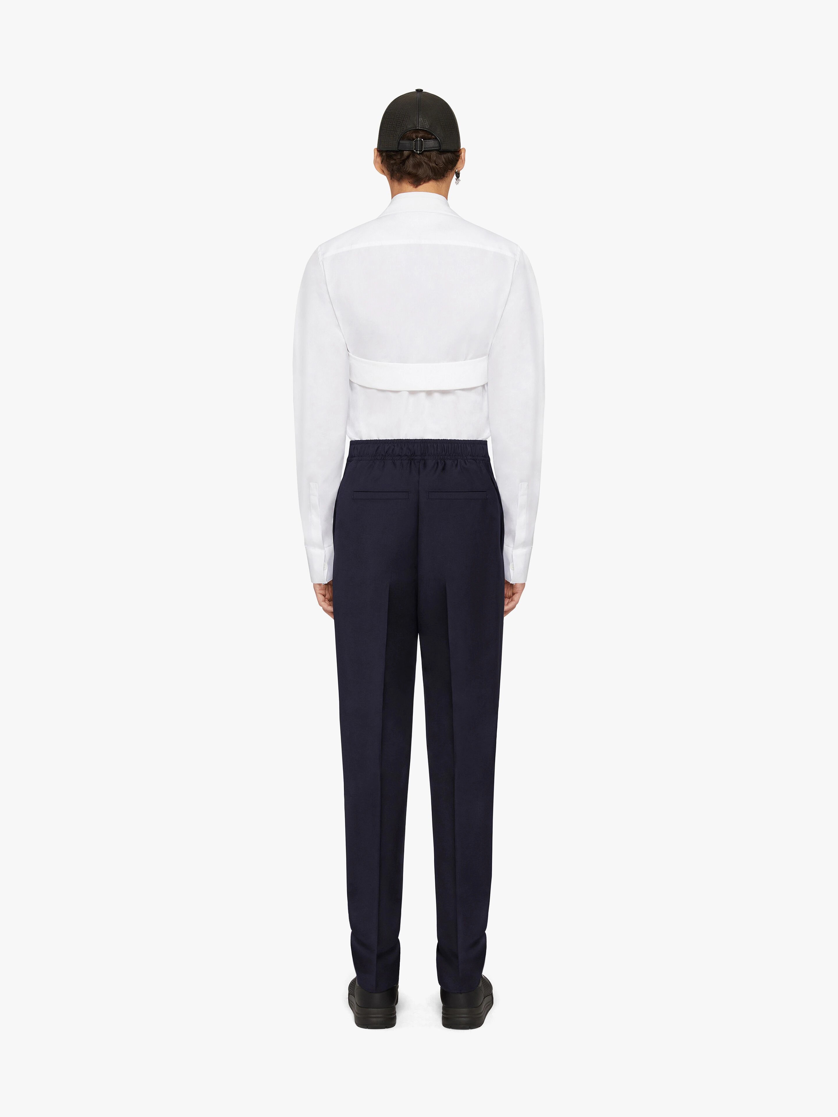 SLIM-FIT PANTS IN TECHNICAL WOOL - 4