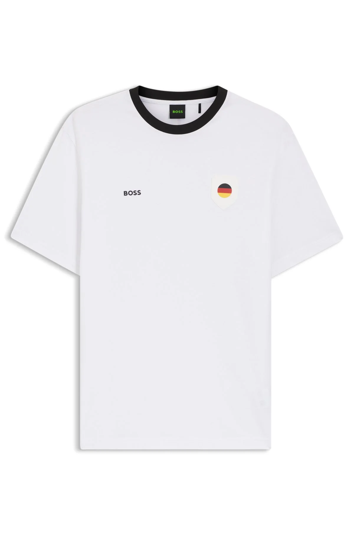 STRETCH-COTTON T-SHIRT WITH COUNTRY FLAG AND LOGO - 1