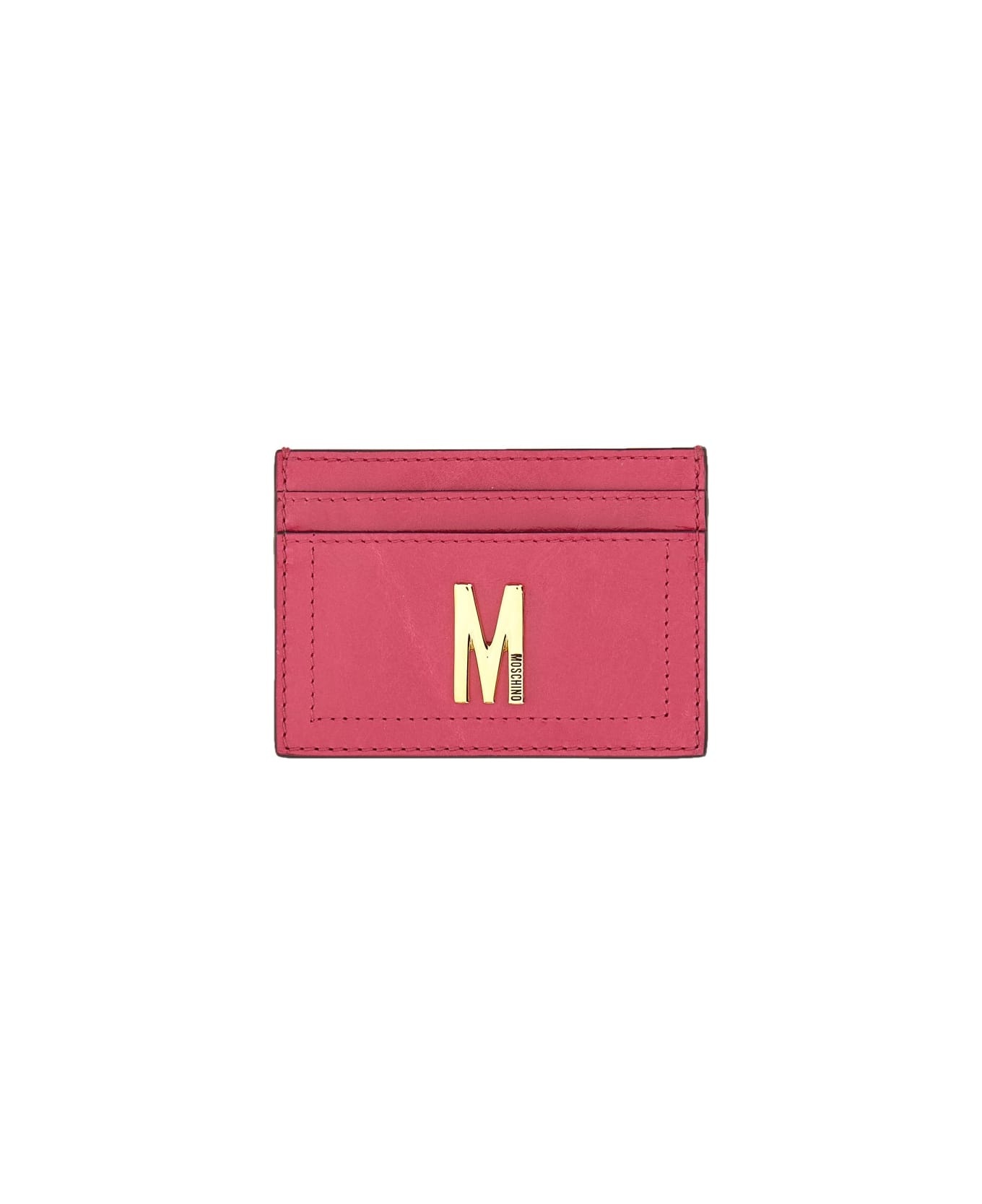 Moschino Card Holder With Gold Plaque | italist | REVERSIBLE