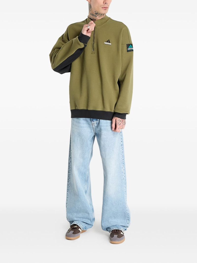 adidas blocked half-zip knitwear outlook