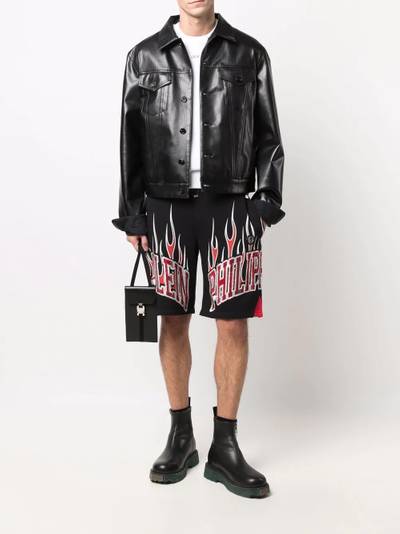 PHILIPP PLEIN logo drawstring shorts outlook