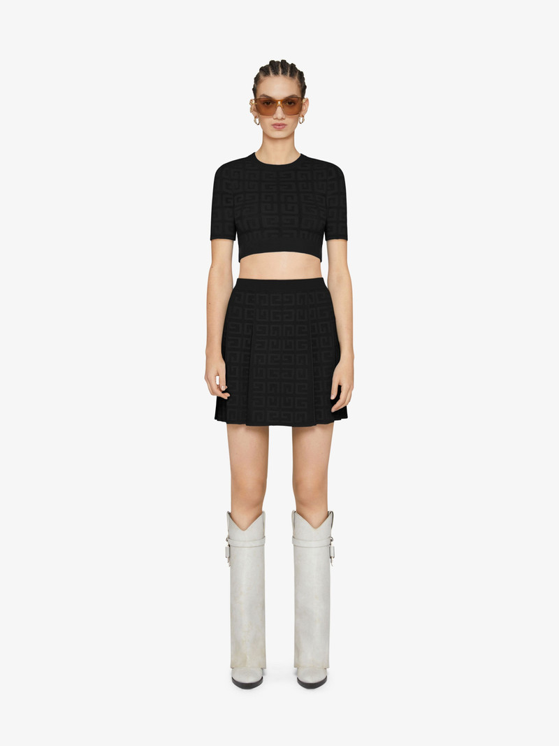 Givenchy PLEATED SKIRT IN 4G JACQUARD outlook