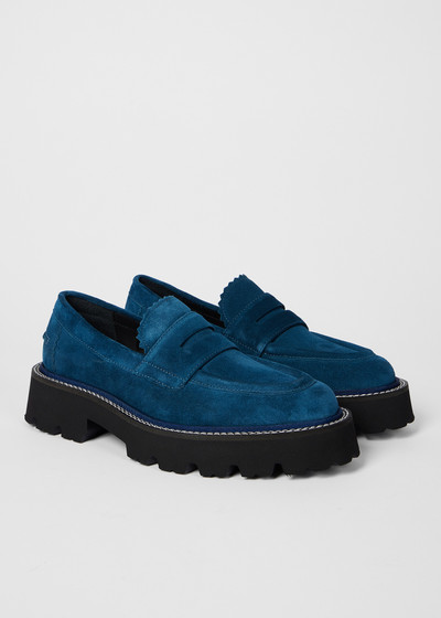 Paul Smith Women's Petrol Blue Chunky 'Magpie' Loafers outlook