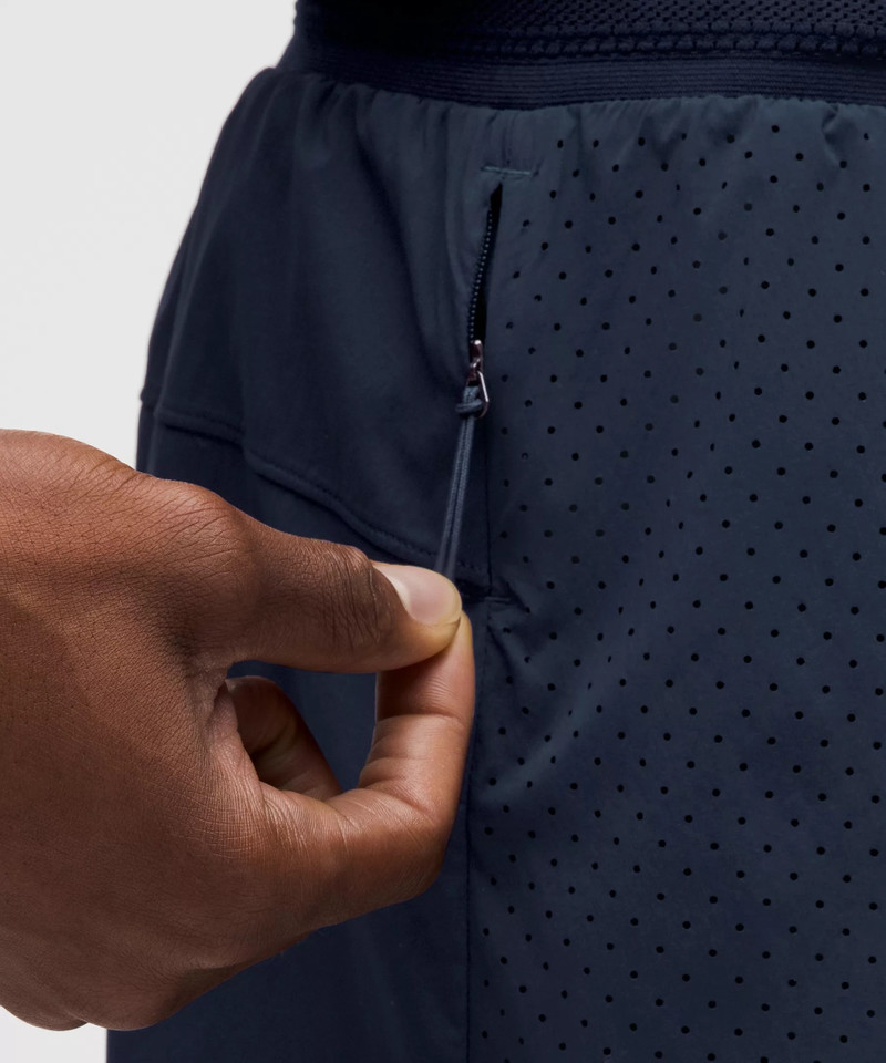 Perforated Lined Running Short 5" 5