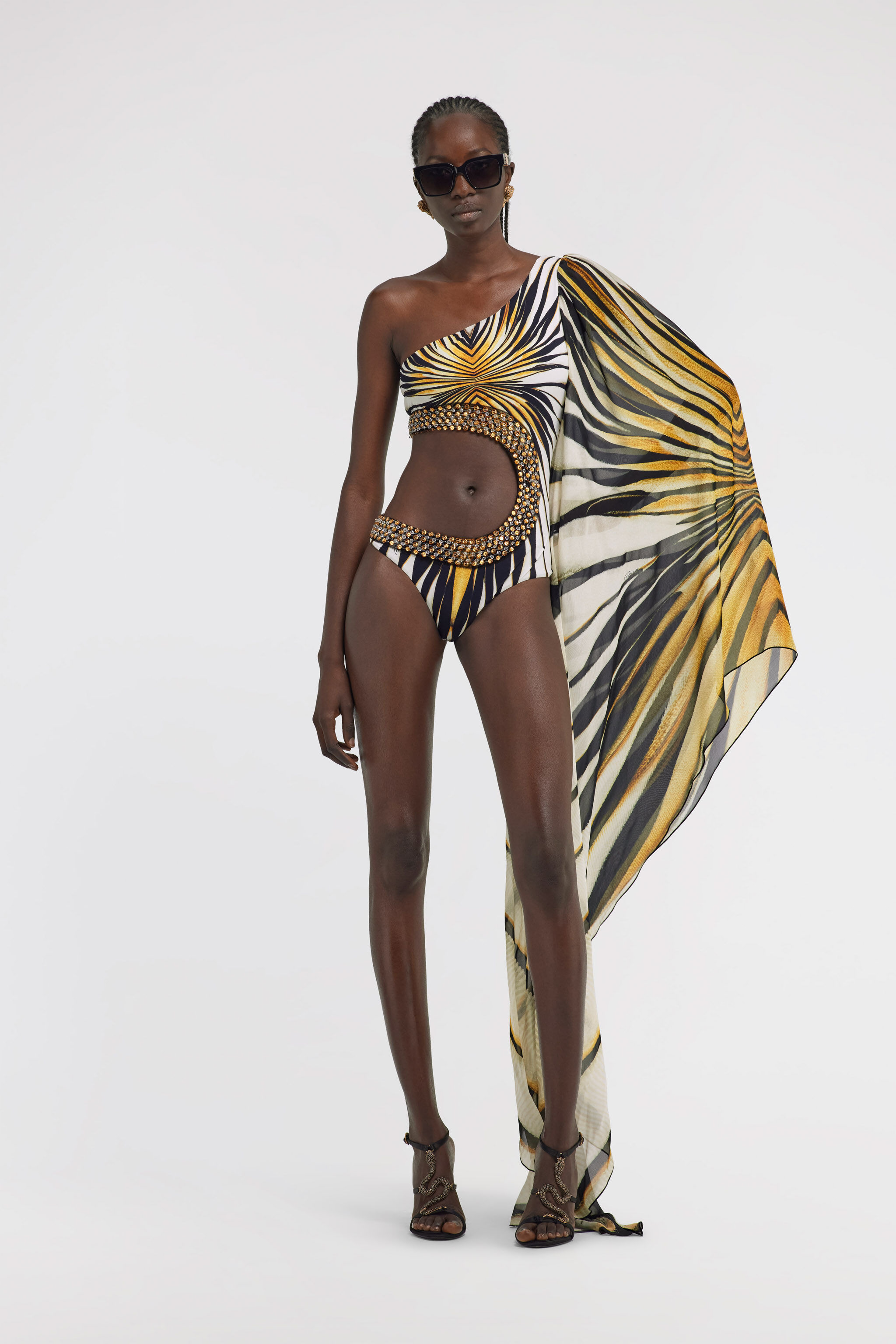 Ray of Gold Print Swimsuit - 2