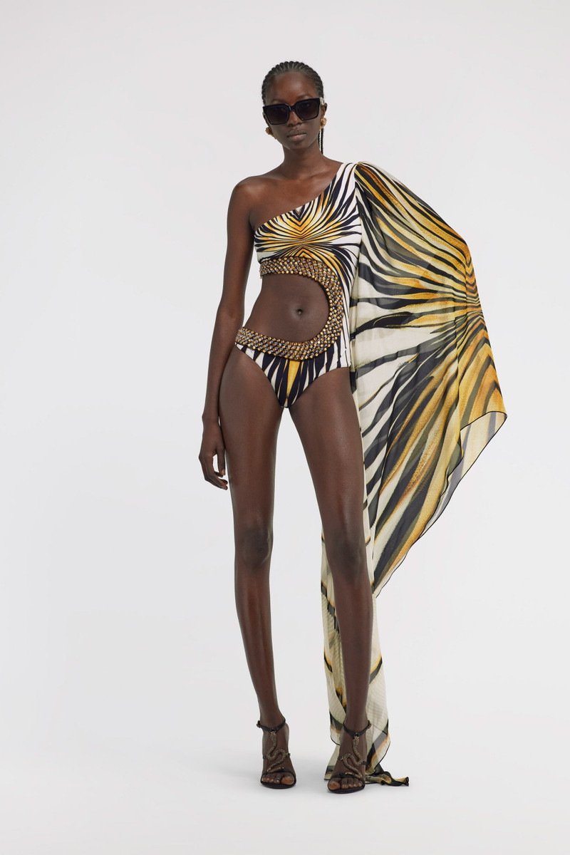 Roberto Cavalli Ray of Gold Print Swimsuit outlook