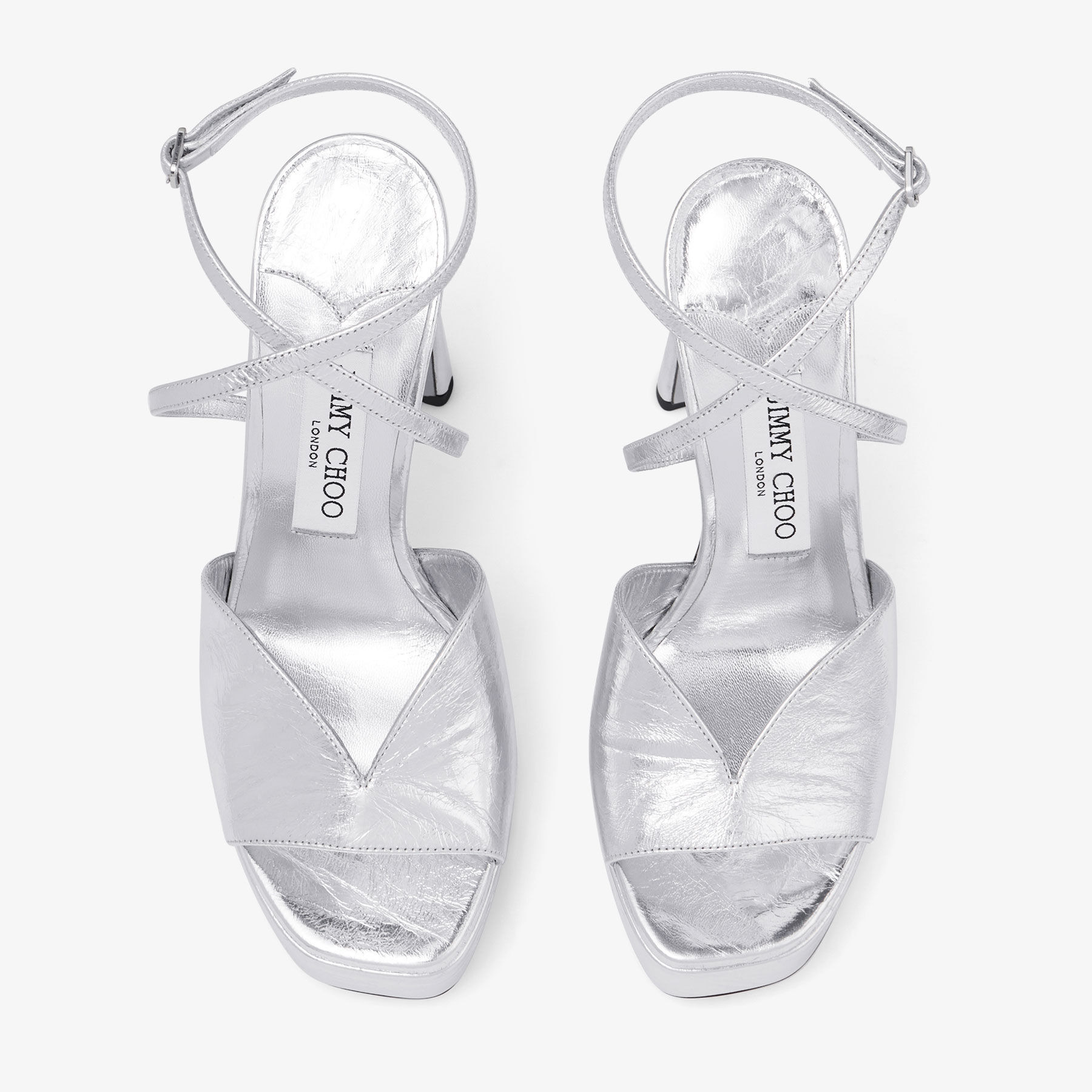 Karli Platform 125
Silver Metallic Leather Platform Sandals - 4