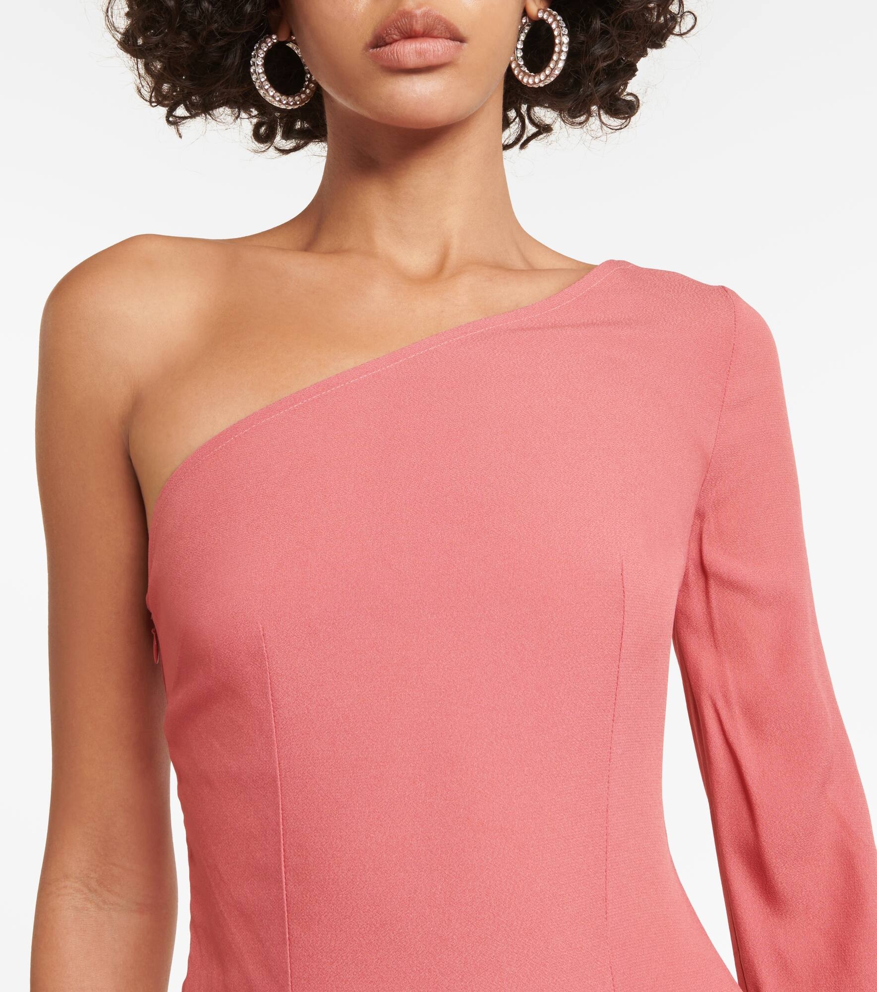 Aventador fringed one-shoulder midi dress - 4