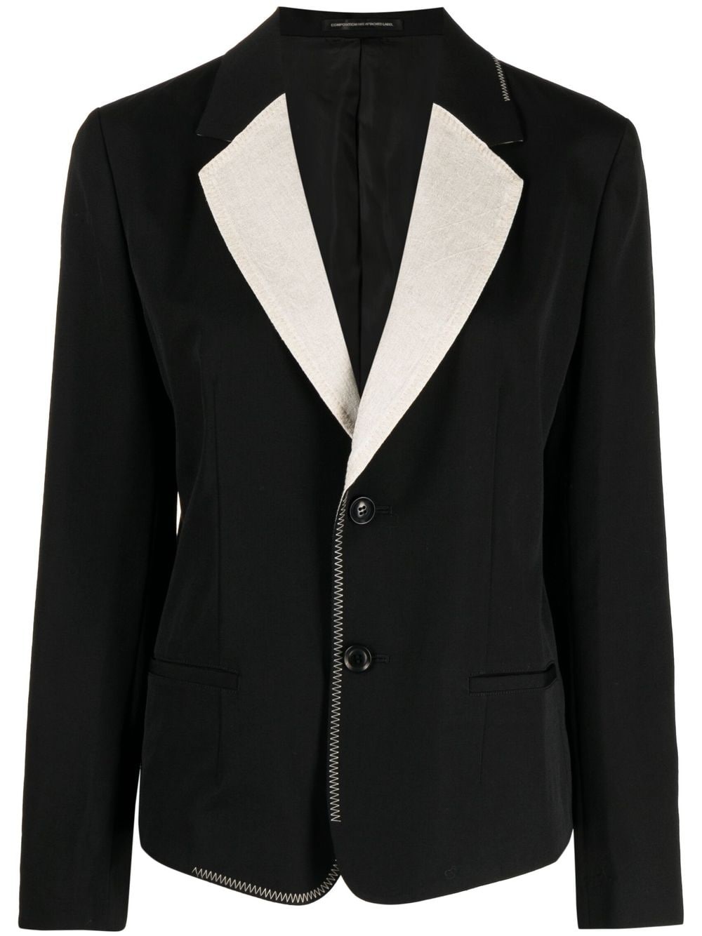 single-breasted wool blazer - 1