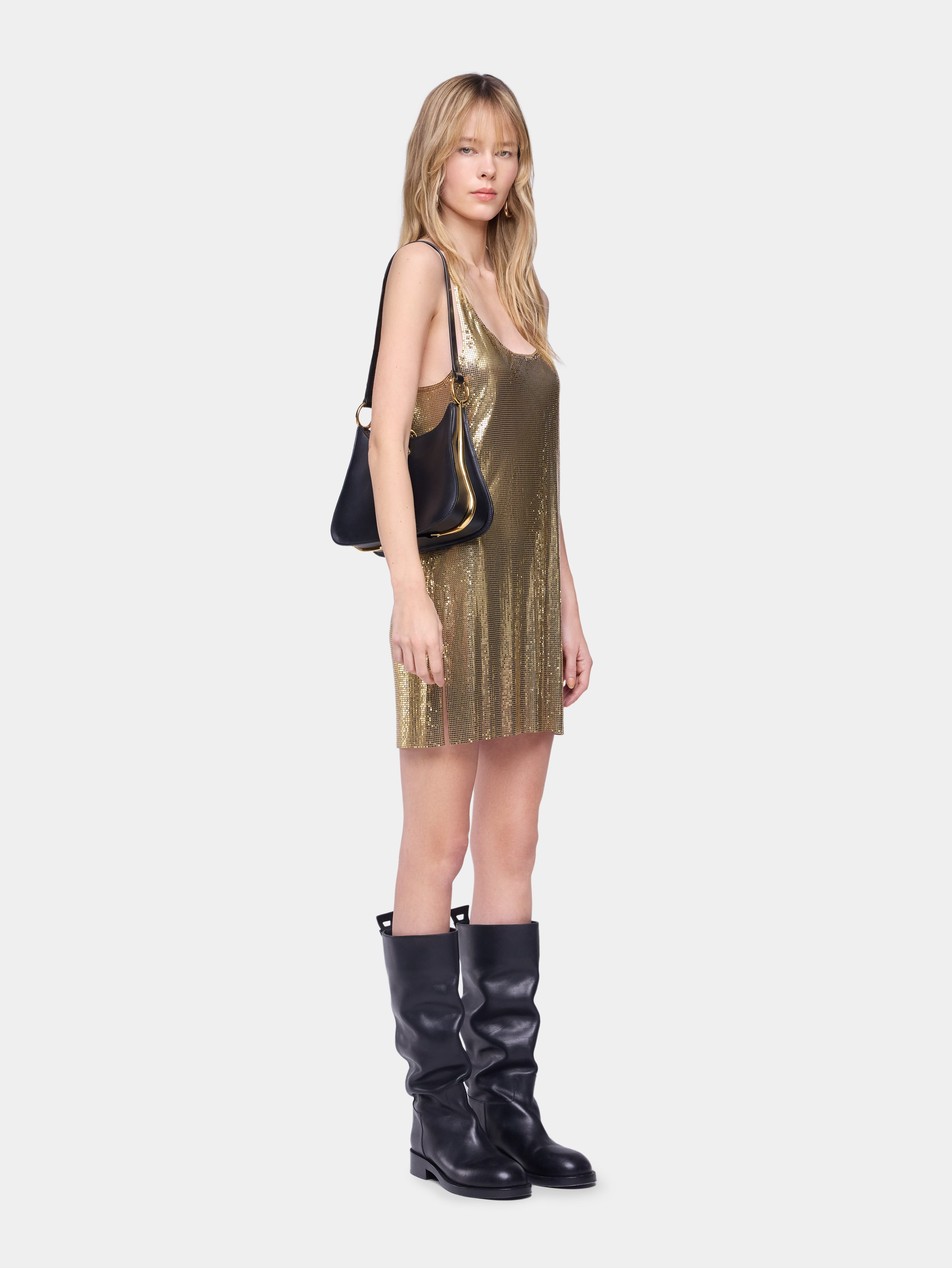 MINI TANK TOP DRESS IN MESH - 2