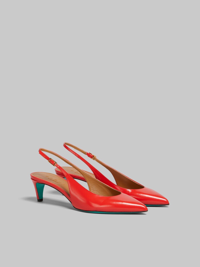 RED PALMELLATO LEATHER RHYTHM SLINGBACK - 2