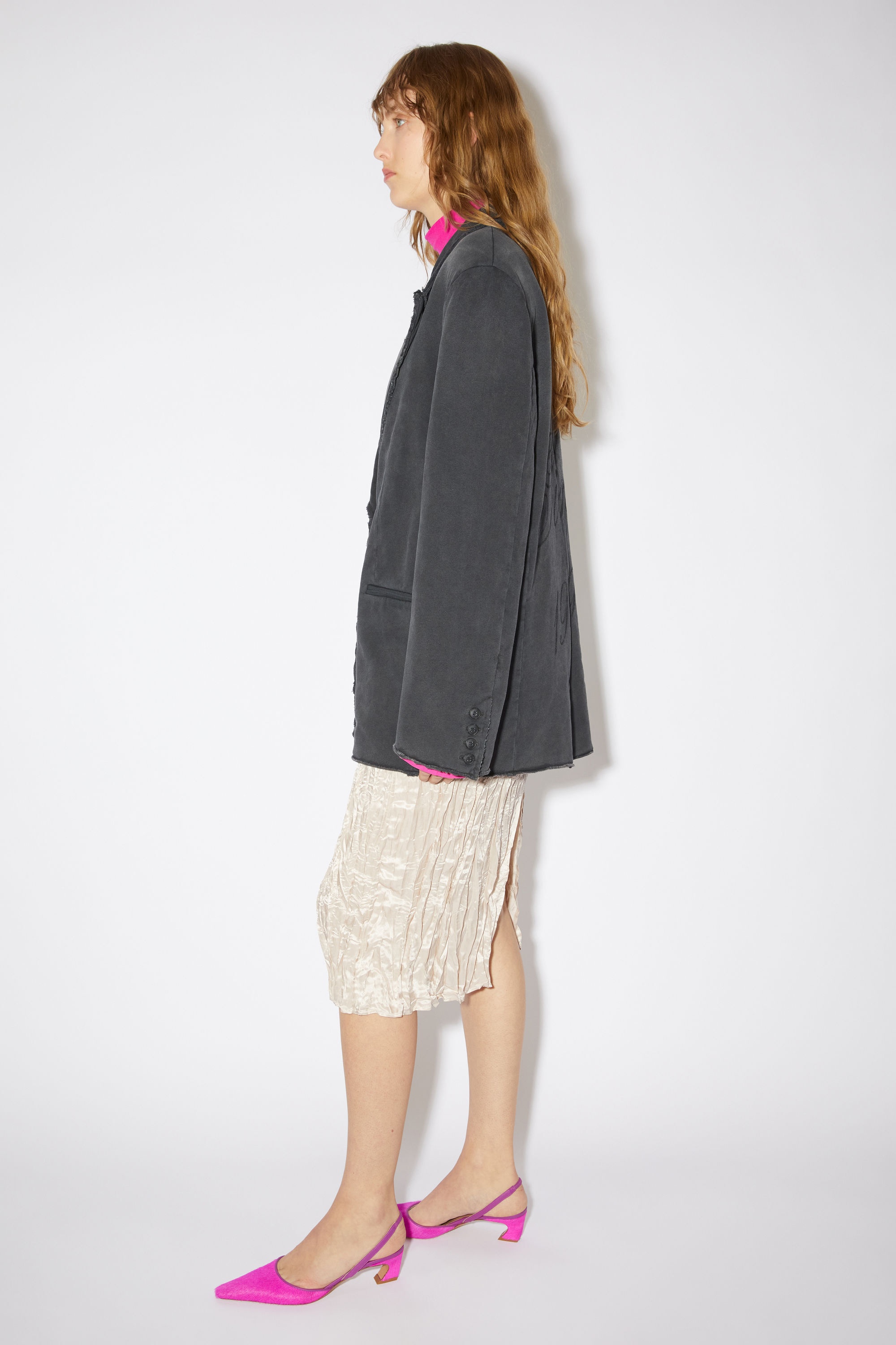 Printed suit jacket - Faded black - 4
