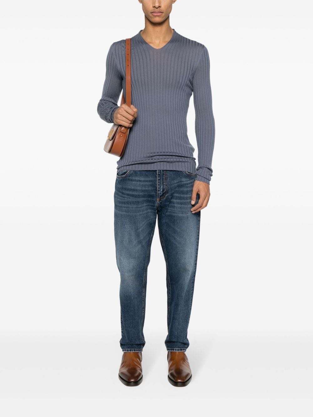 logo-plaque straight-leg jeans - 2